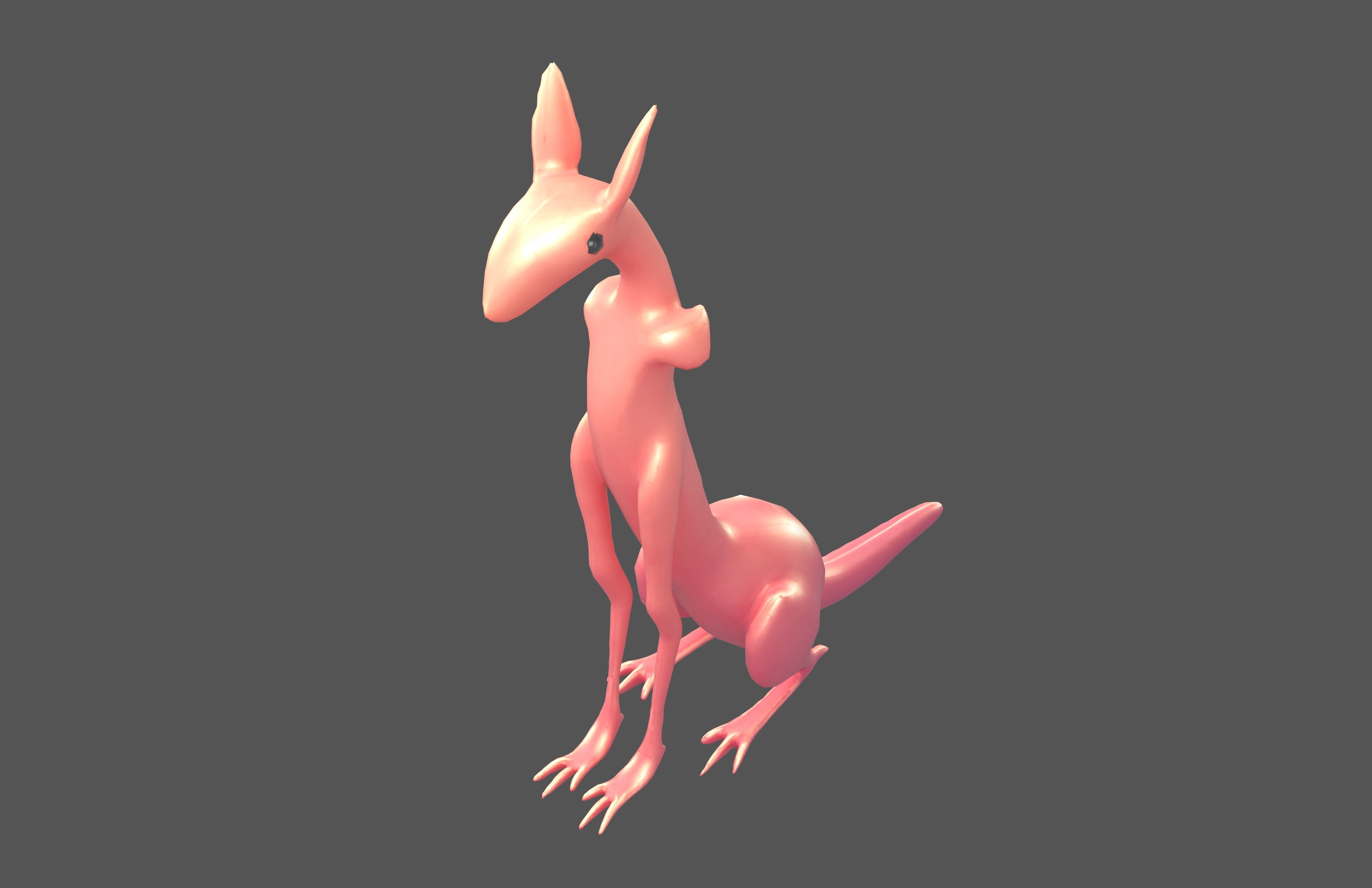 Sleek Monster v1 002 Low-poly 3D model_2