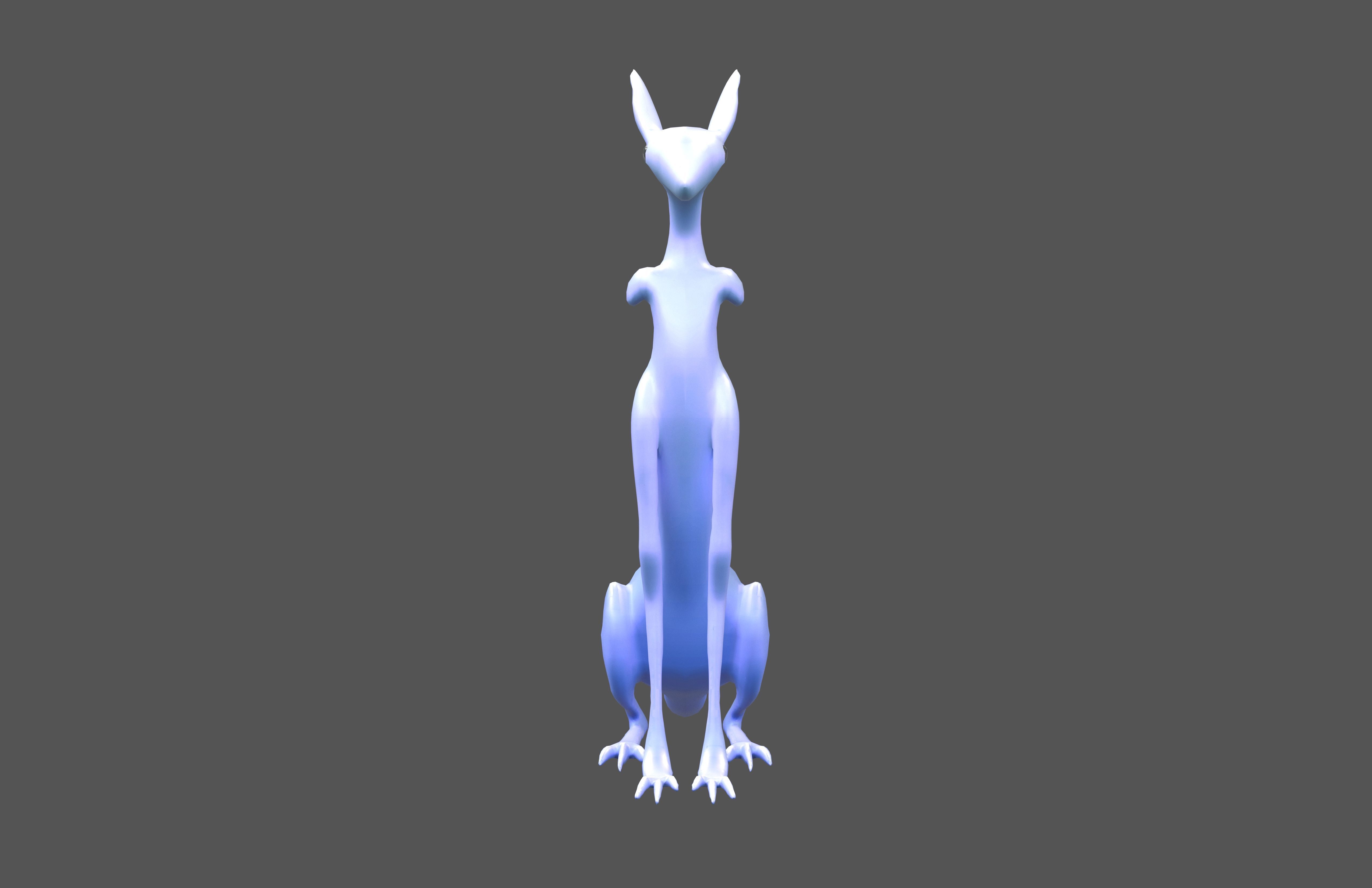 Sleek Monster v1 003 Low-poly 3D model_1