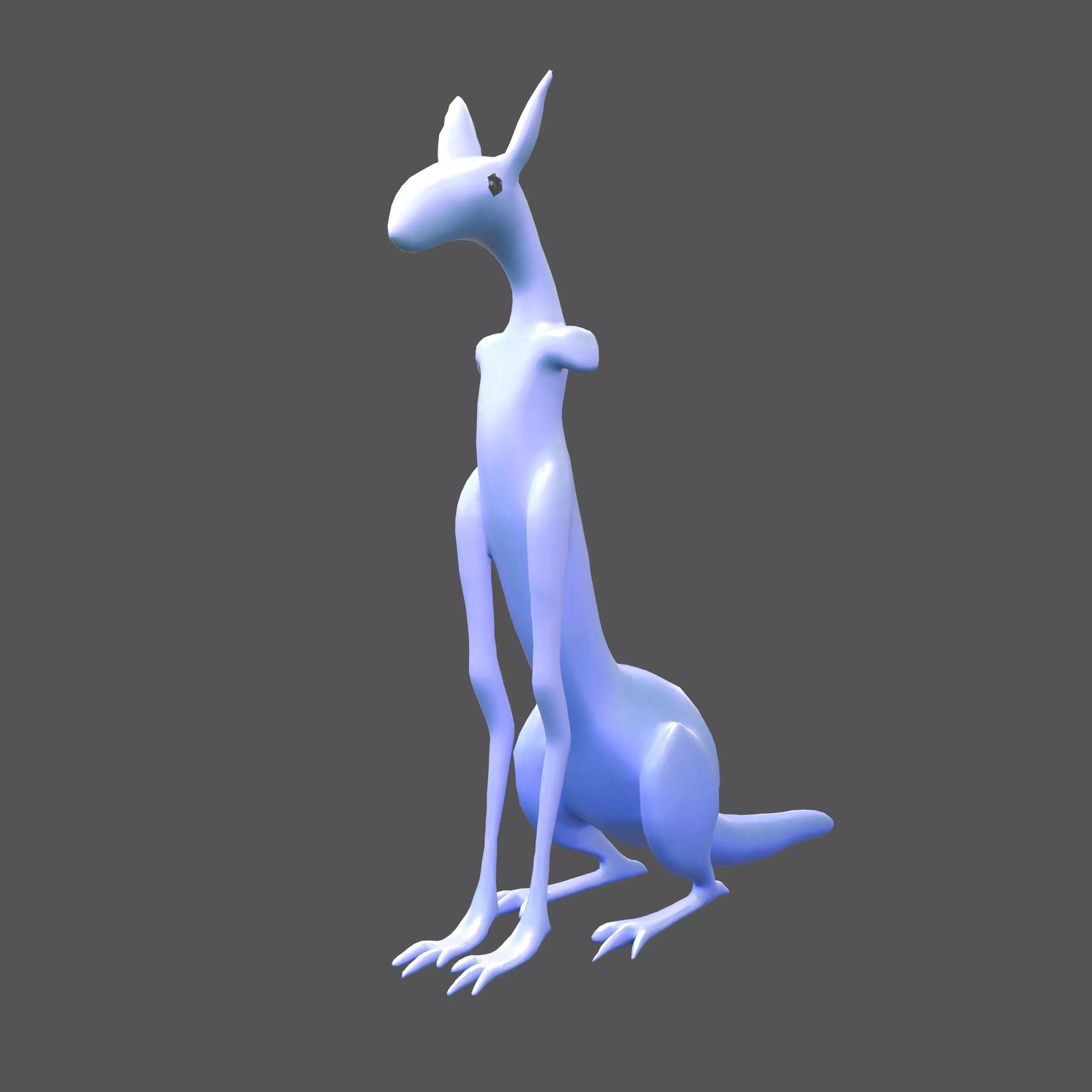 Sleek Monster v1 003 Low-poly 3D model_0