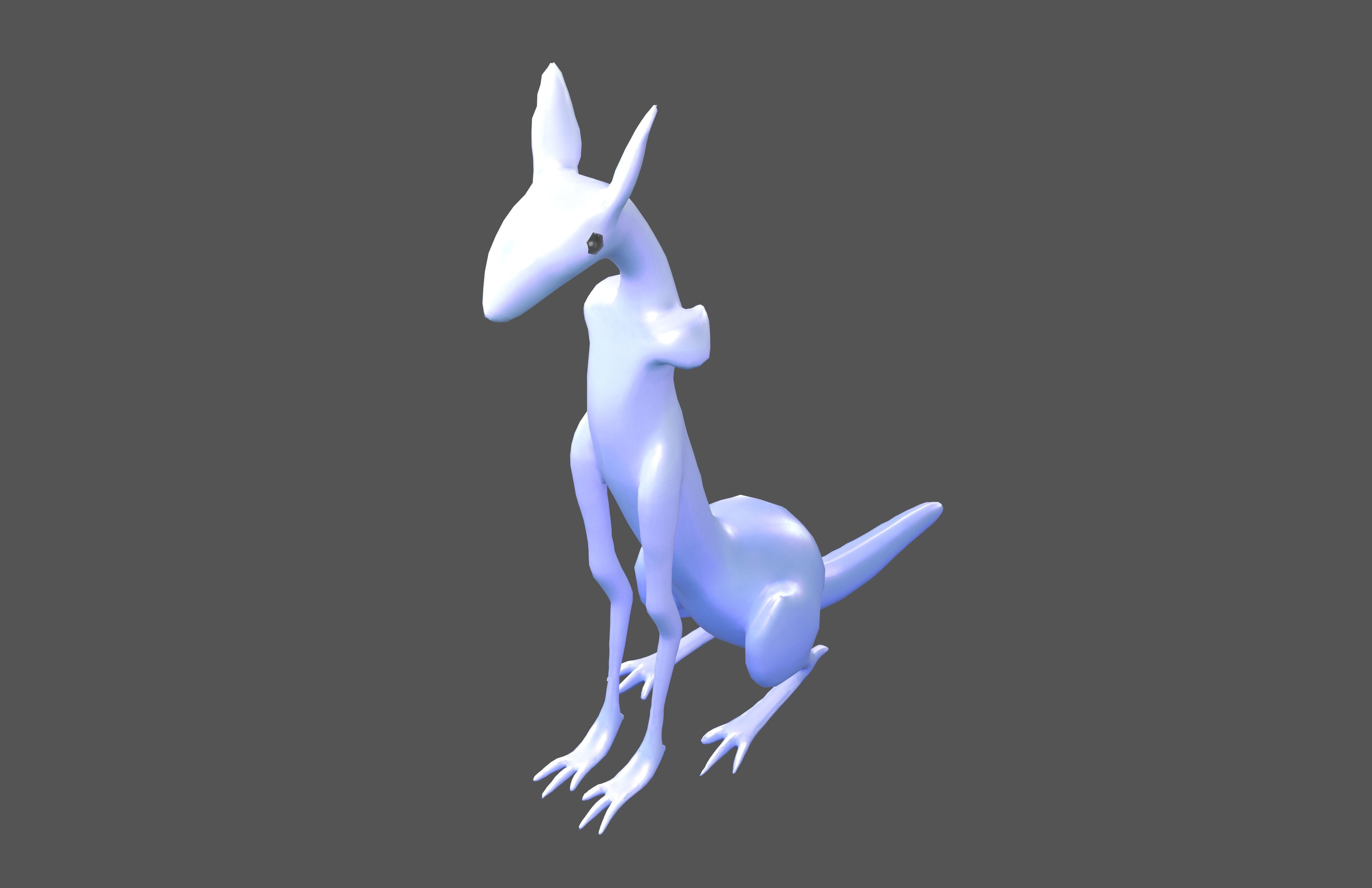 Sleek Monster v1 003 Low-poly 3D model_3