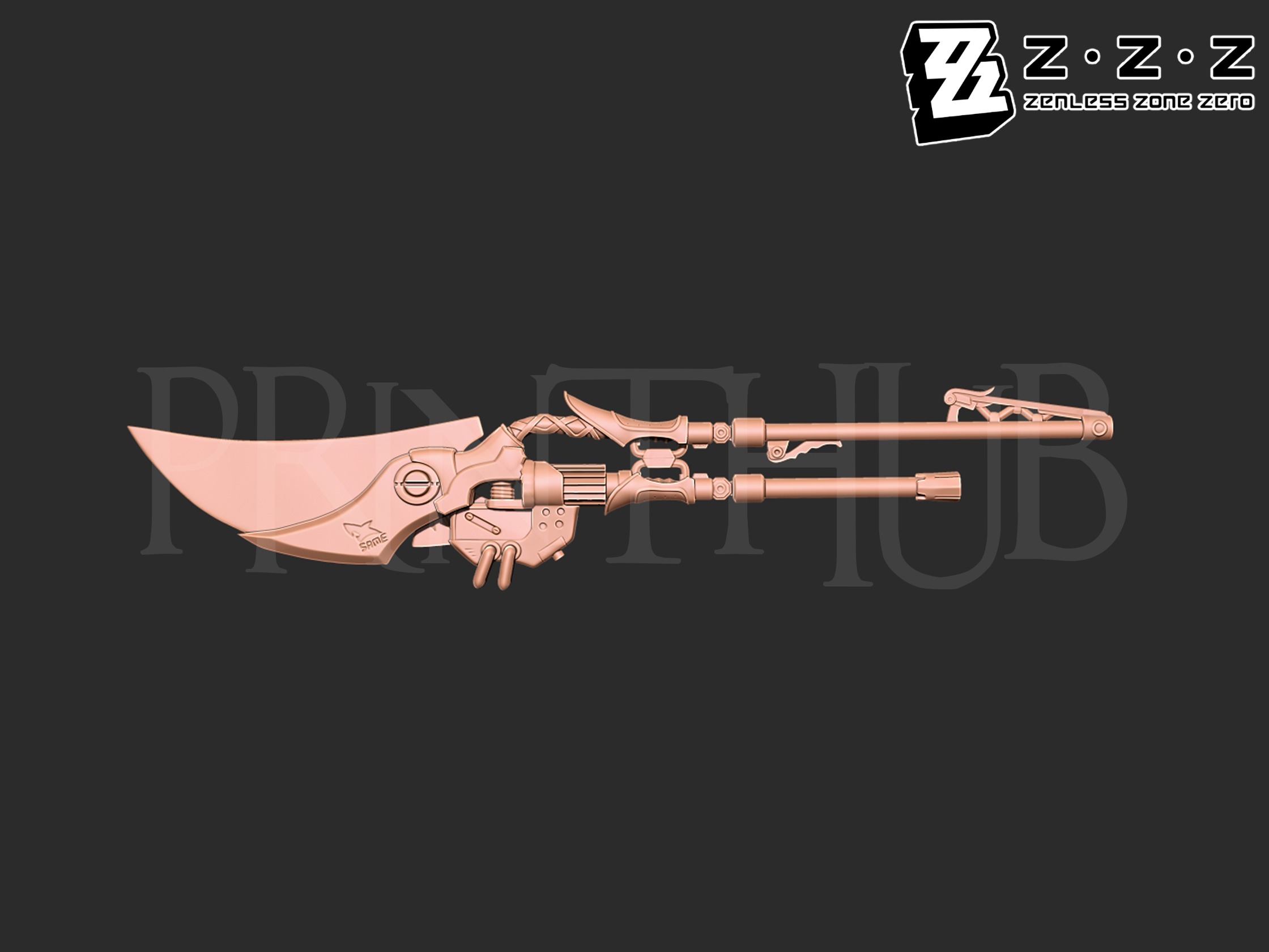 Ellen Joe shark blade from Zenless Zone Zero 3D print model_3