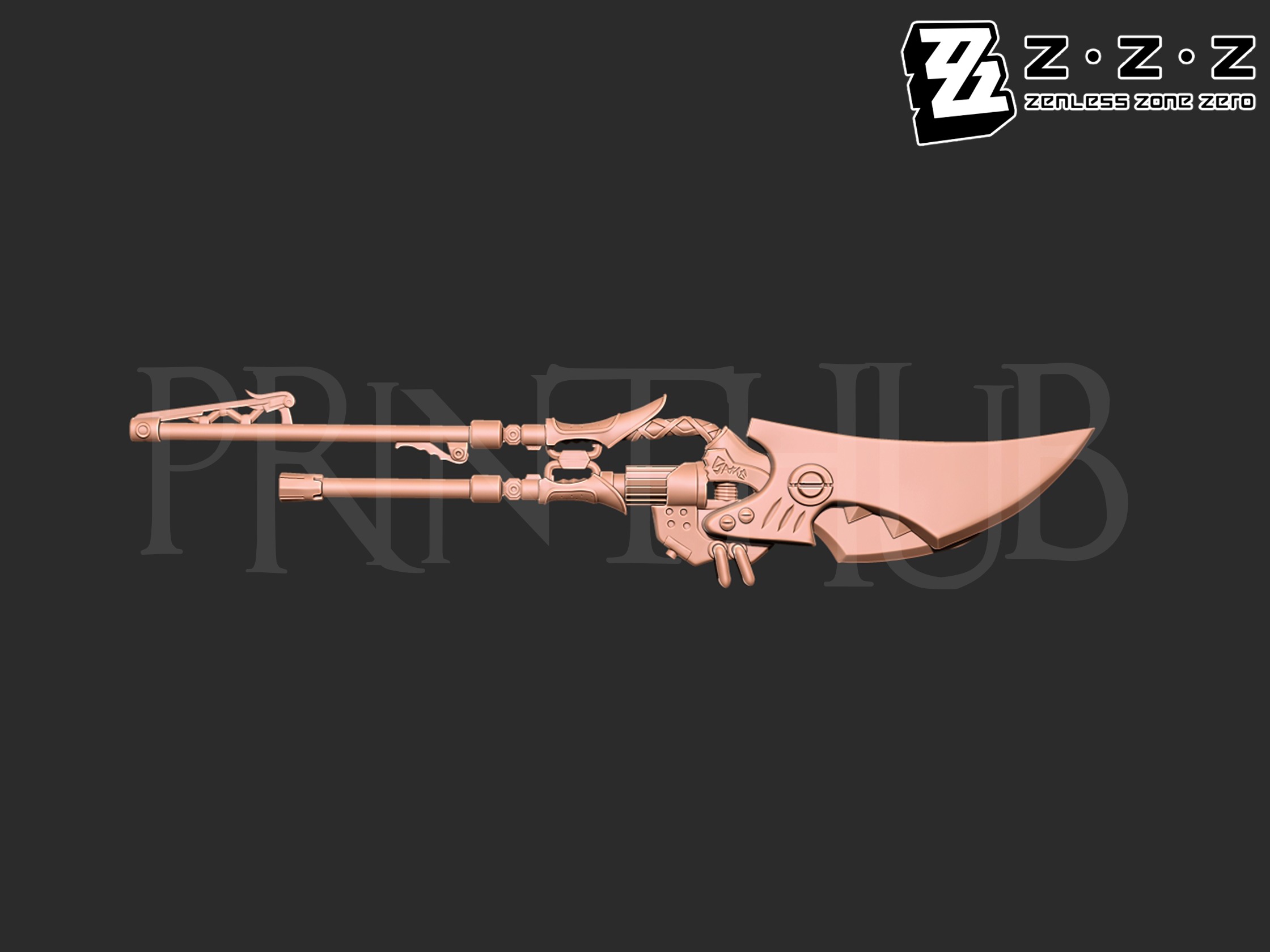 Ellen Joe shark blade from Zenless Zone Zero 3D print model_4