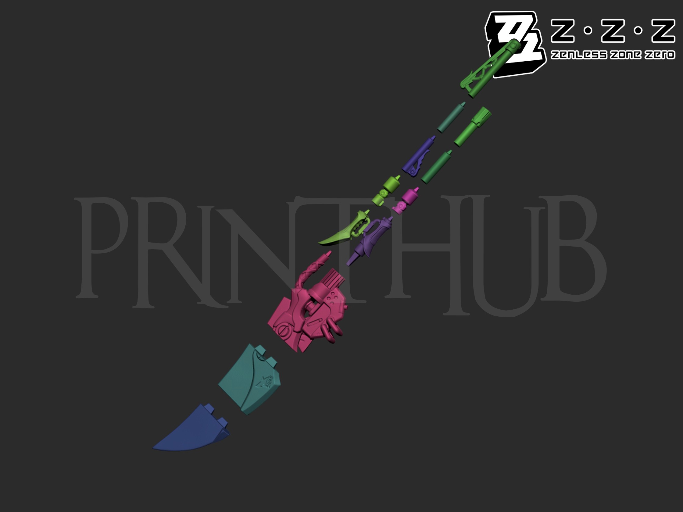 Ellen Joe shark blade from Zenless Zone Zero 3D print model_5