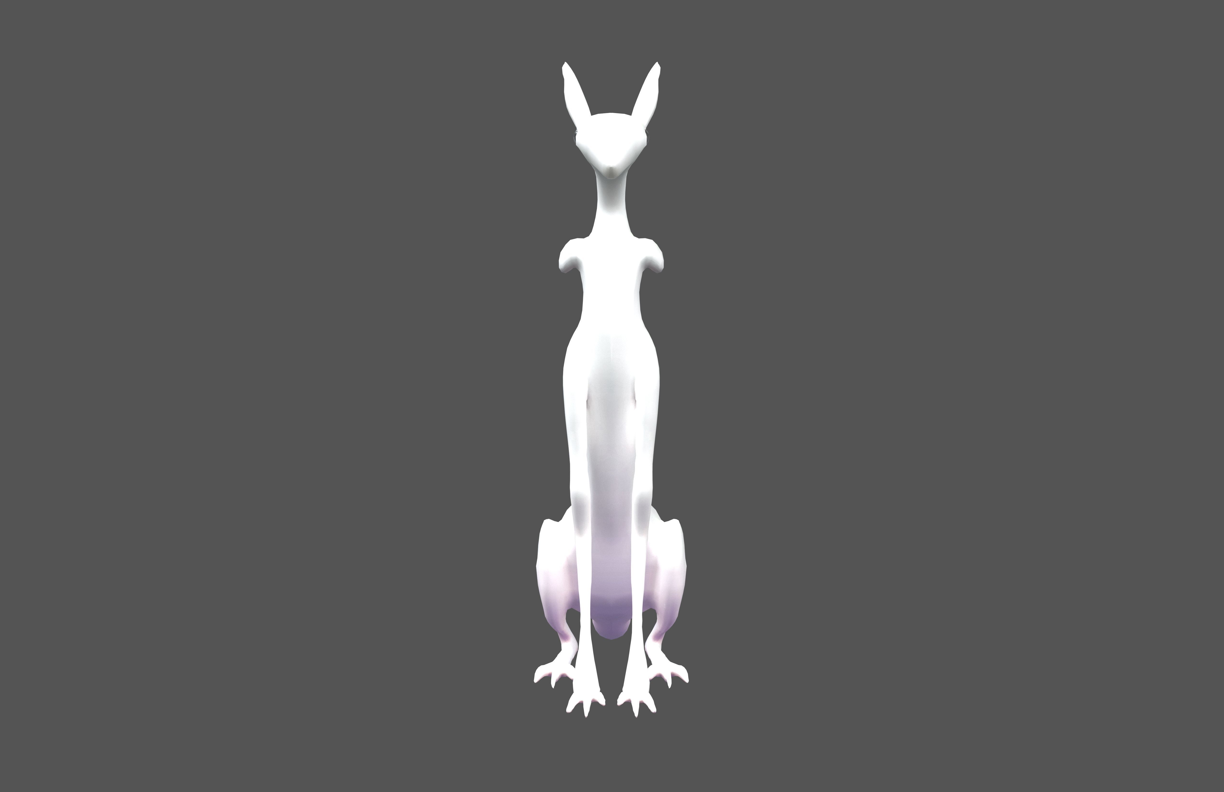 Sleek Monster v1 004 Low-poly 3D model_1