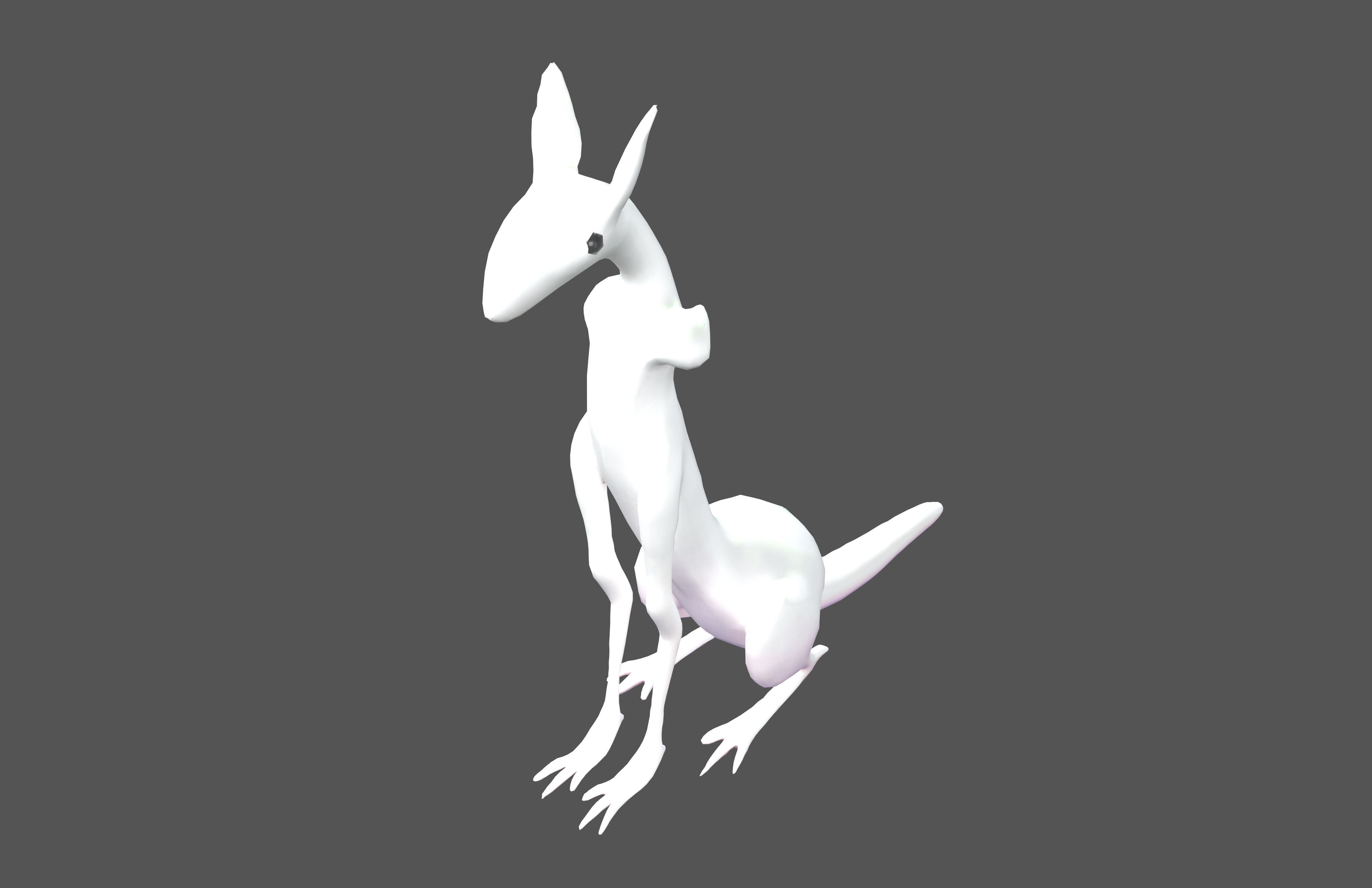 Sleek Monster v1 004 Low-poly 3D model_2