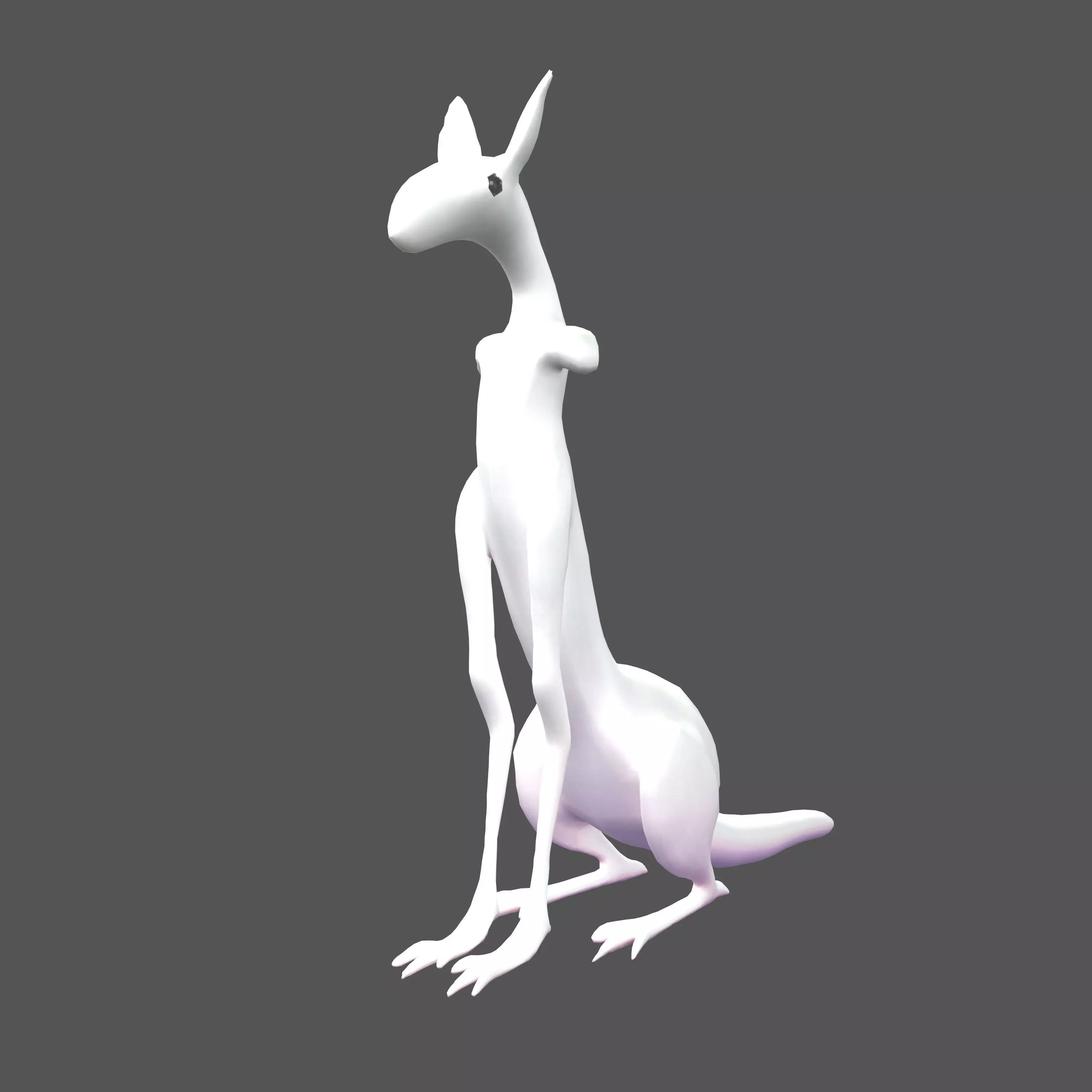 Sleek Monster v1 004 Low-poly 3D model_0