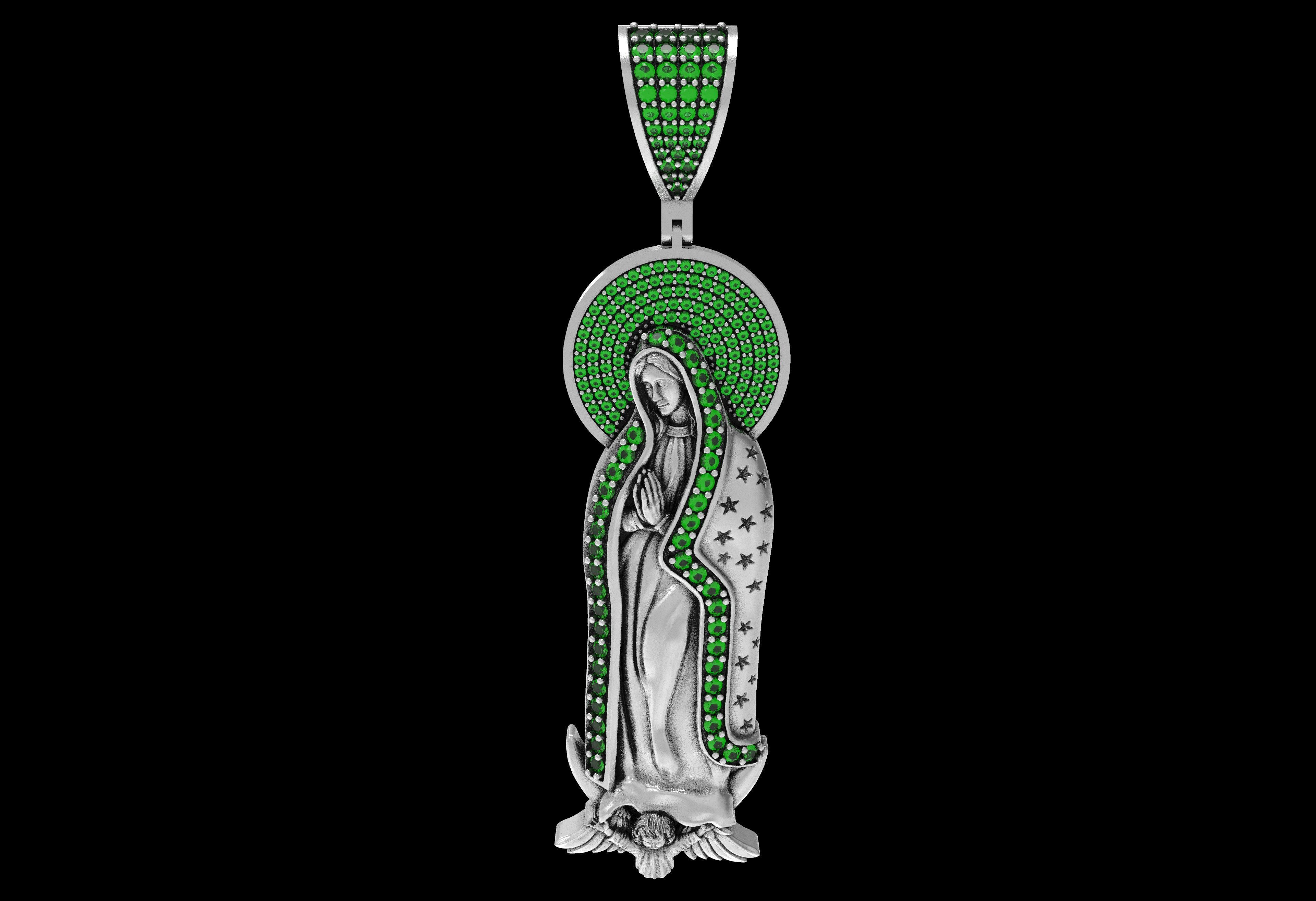 De Virgen De Guadalupe Pendant 3D print model_4