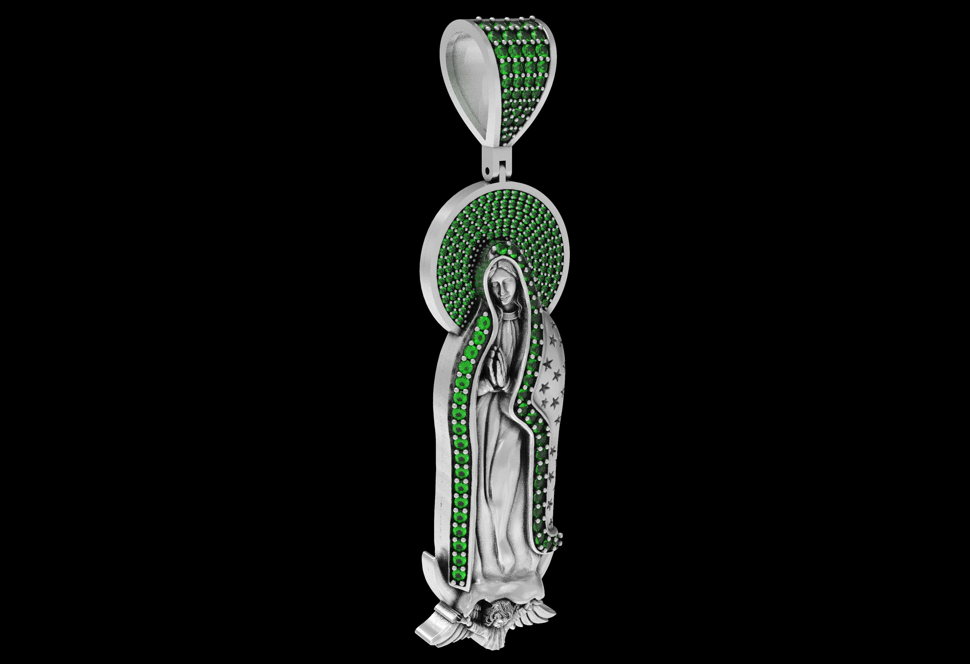 De Virgen De Guadalupe Pendant 3D print model_5