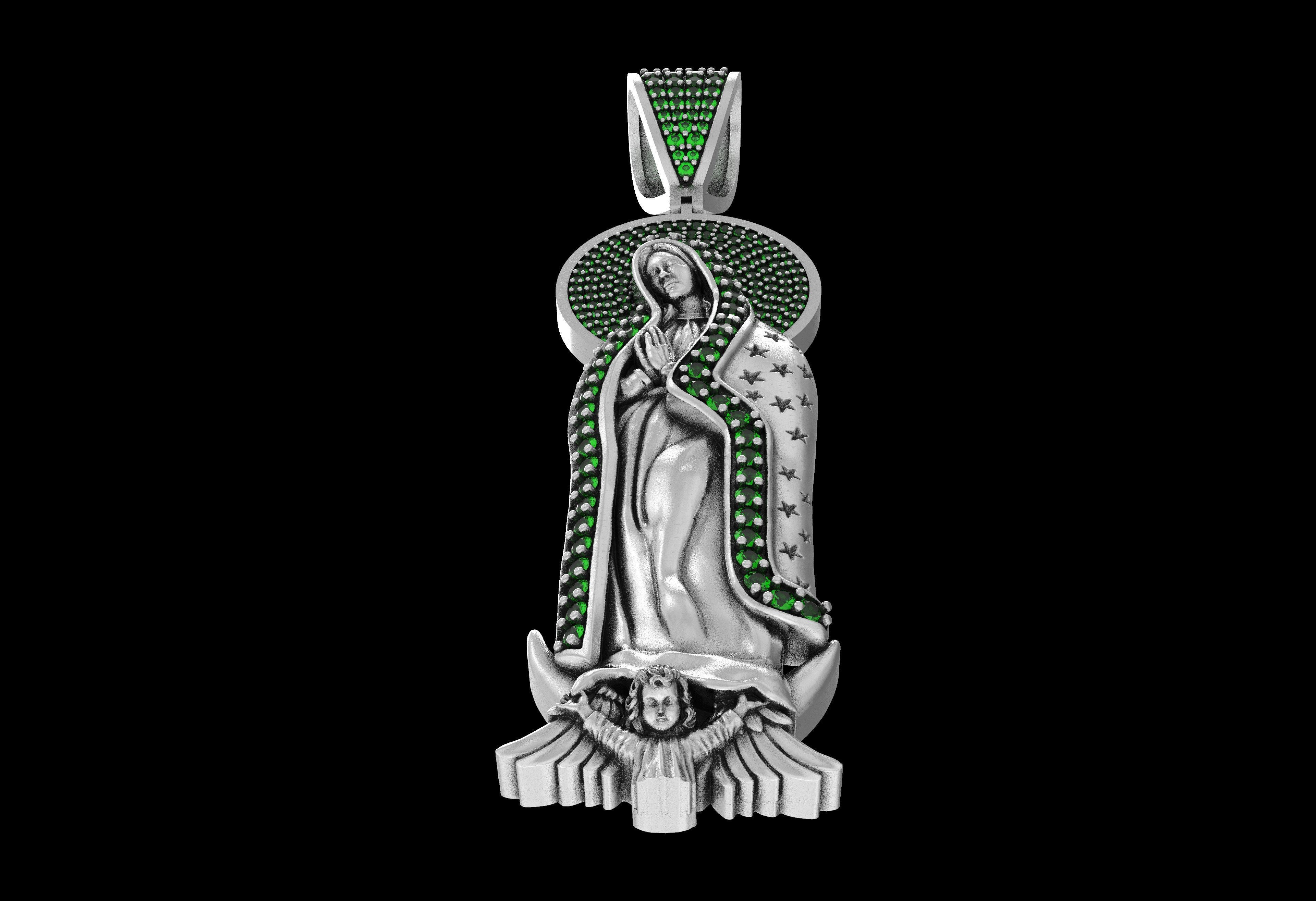 De Virgen De Guadalupe Pendant 3D print model_7