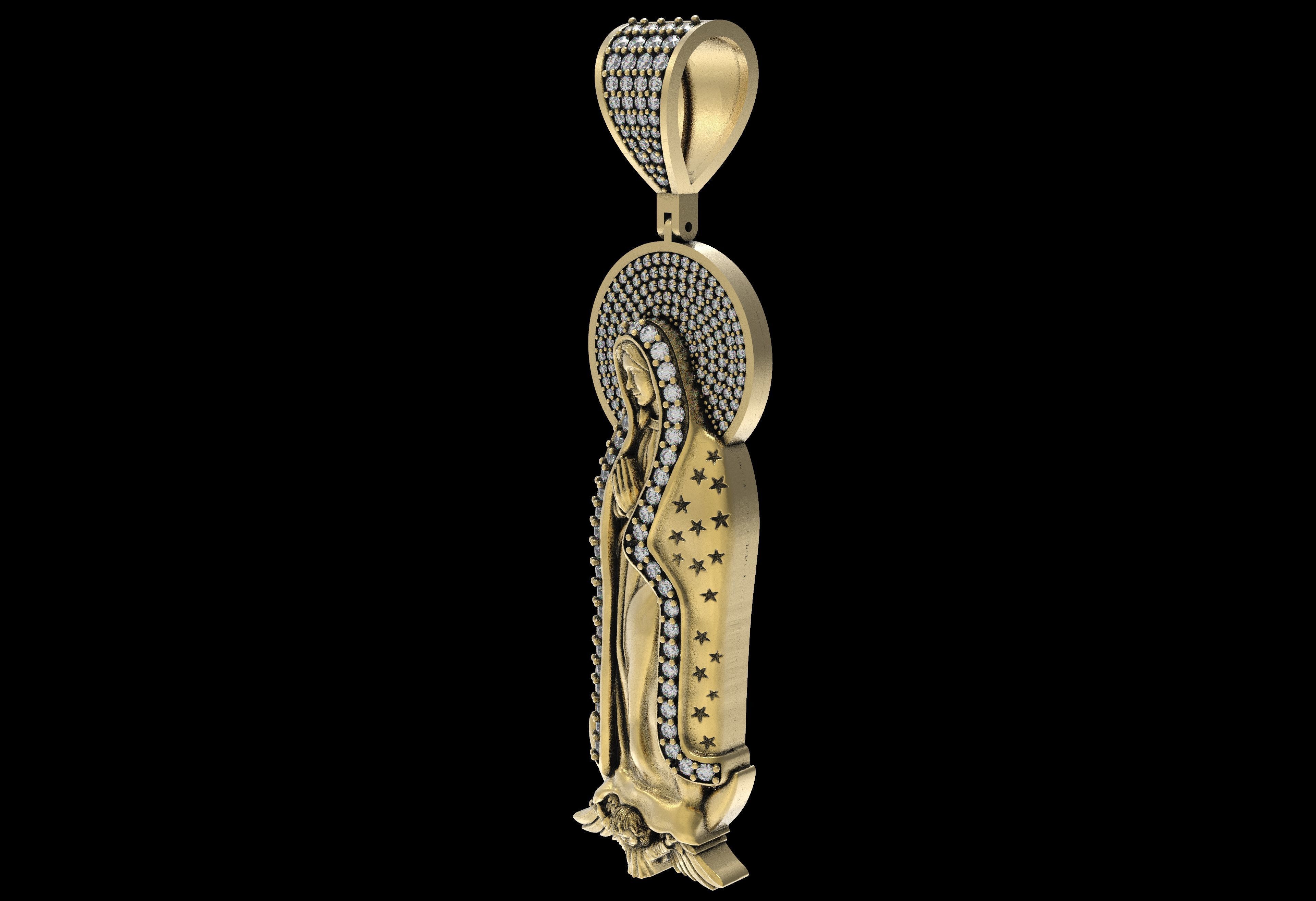 De Virgen De Guadalupe Pendant 3D print model_1