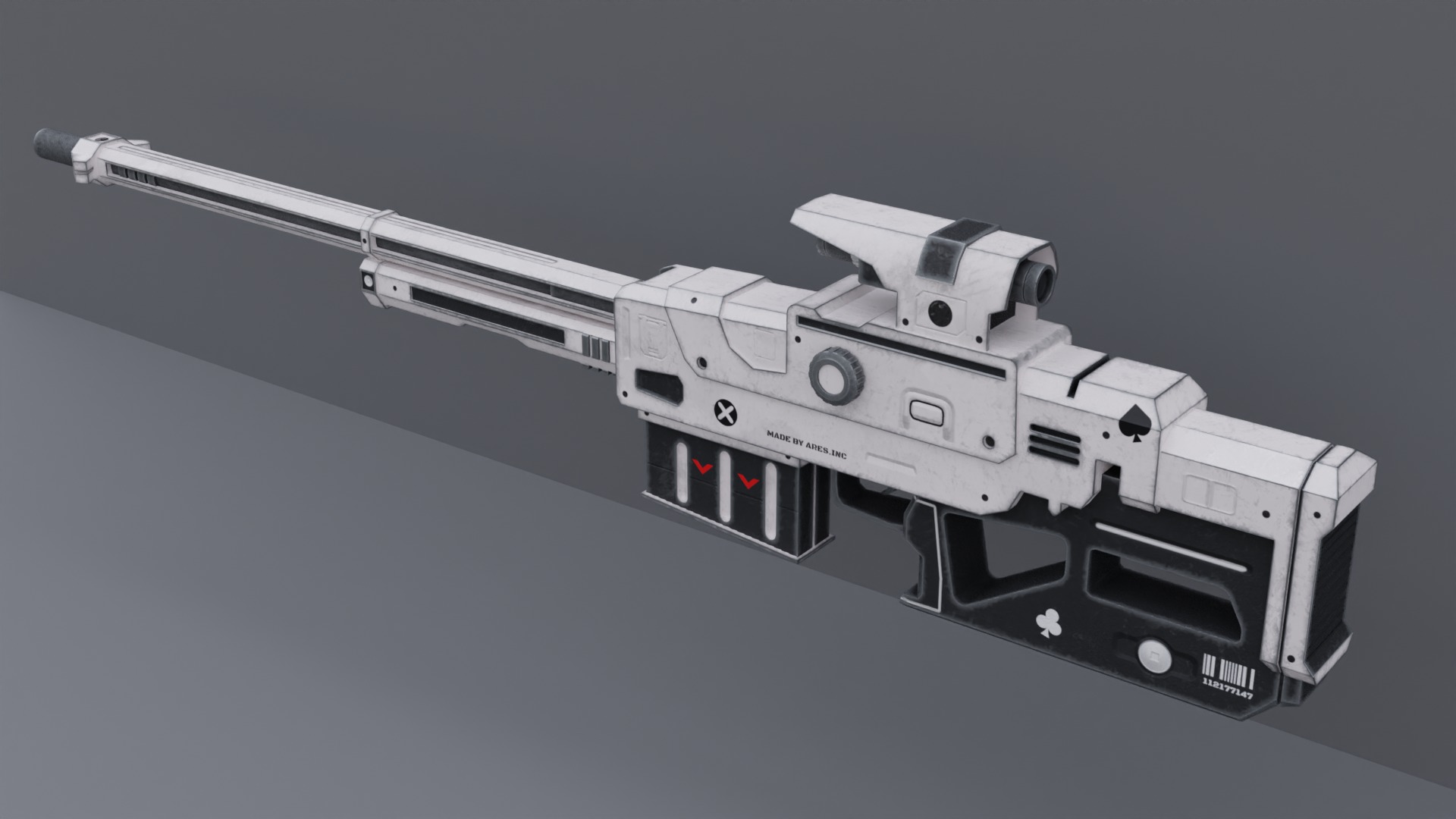 Stylized Sniper Rifle VOID 3000 Low-poly 3D model_6
