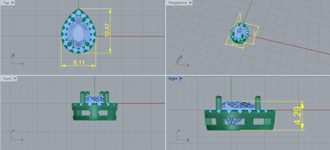 Pendant pear Model 6401 3D print model_5