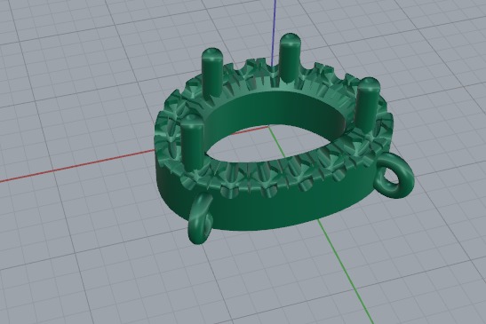 Pendant Model 6400 3D print model_3