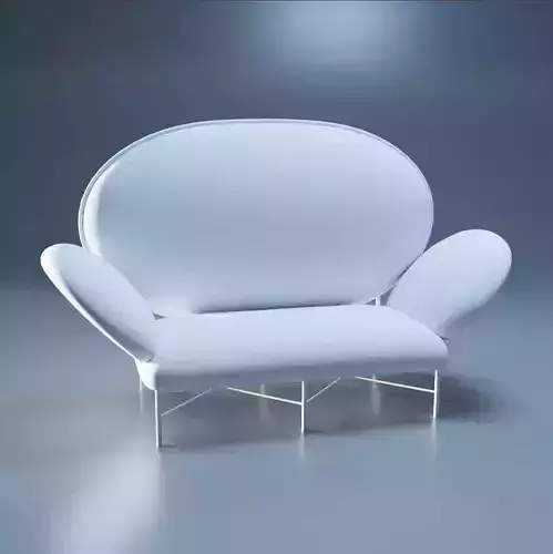 Low-Poly Game-Ready Abstract Sofa 3D Model