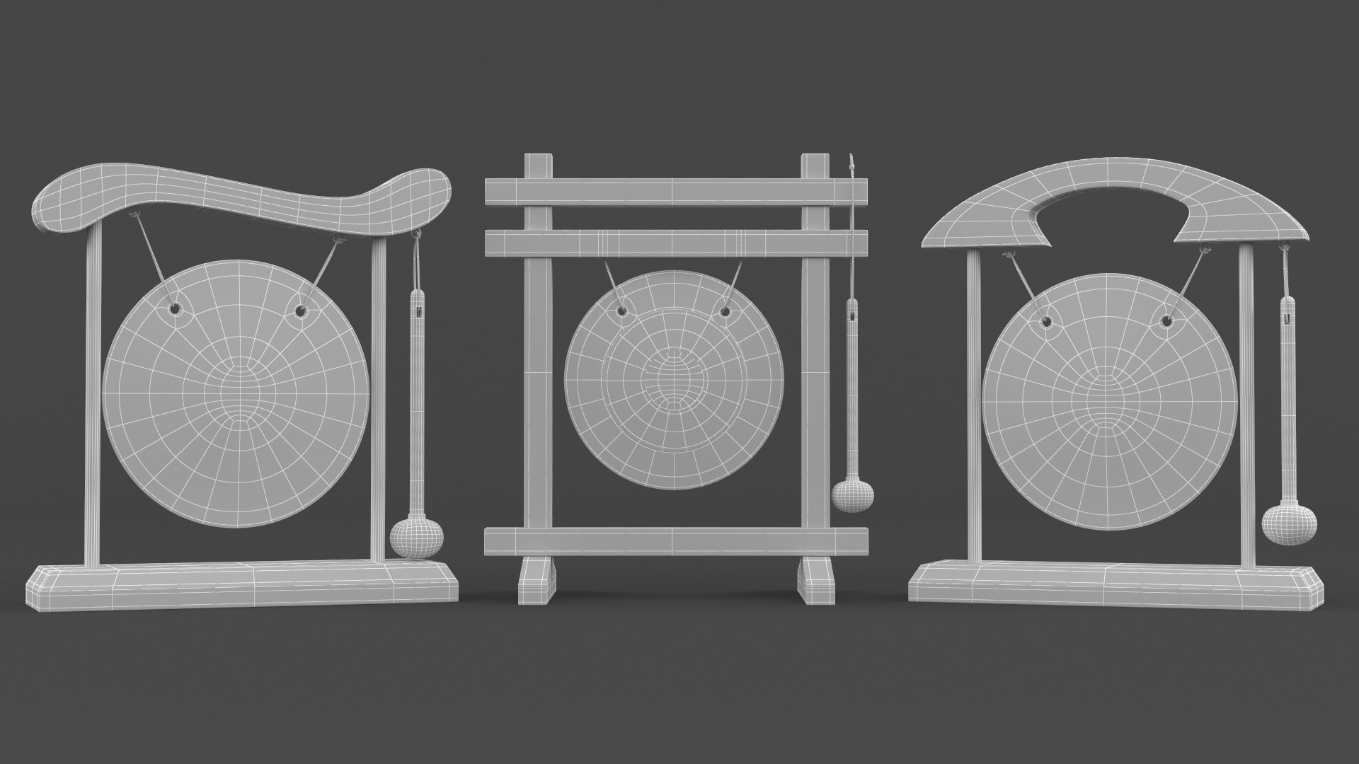 Table Gong Collection 3D model_10
