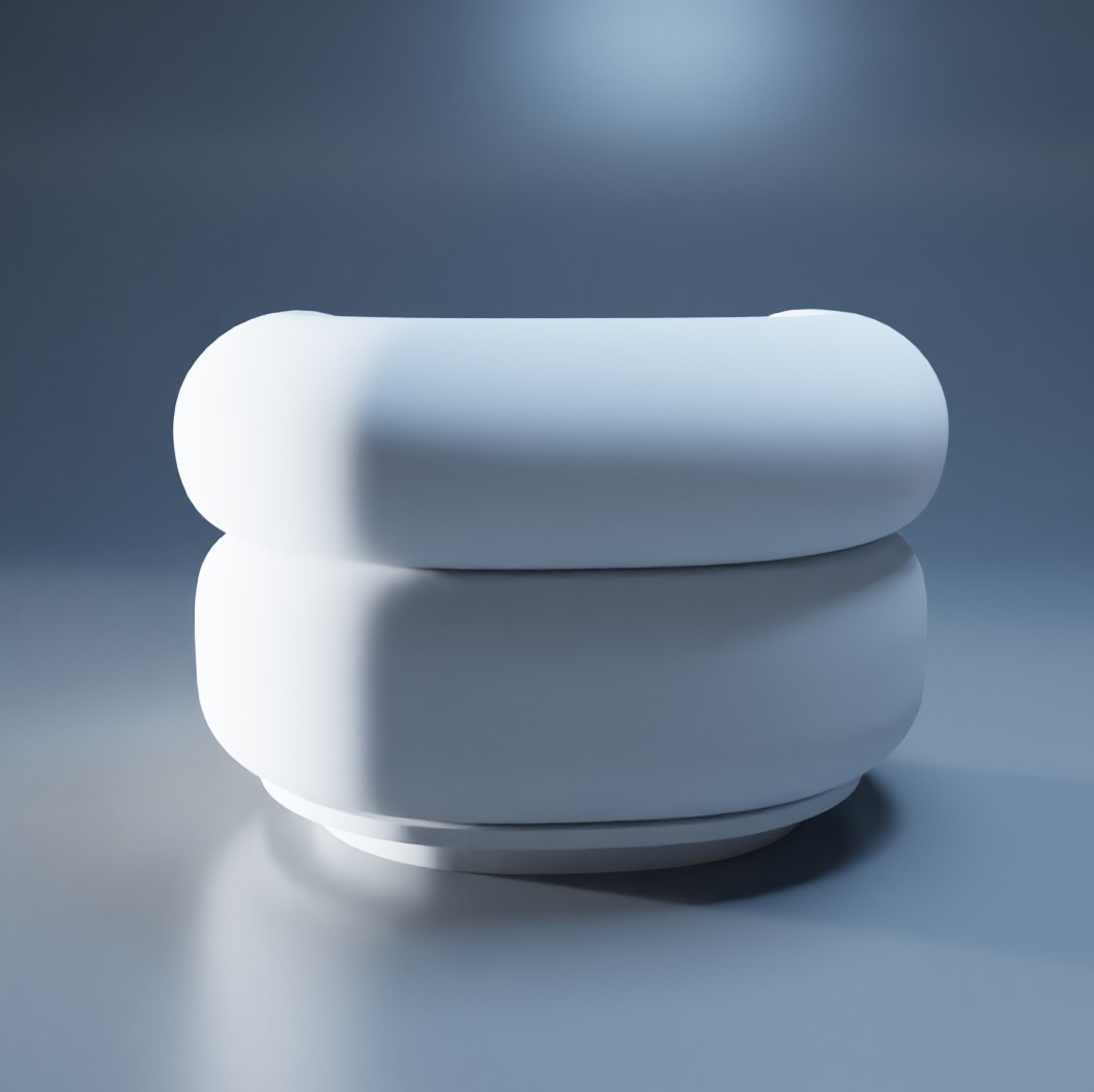 Low-Poly Game-Ready Bubble Chair 3D Model Free low-poly 3D model_4