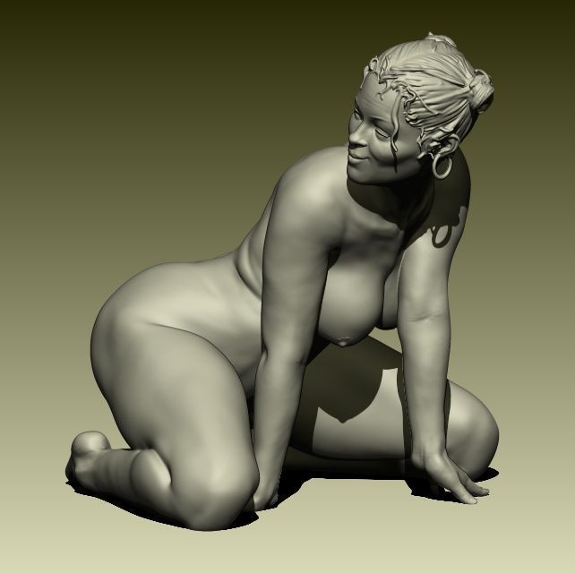 Chelle Realistic and sexy female miniature for 3D printing  3D print model_1