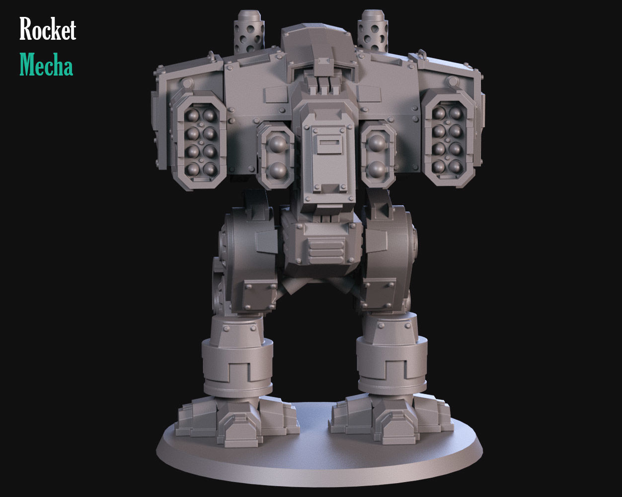 Heavy rocket Mecha 3D print model_3