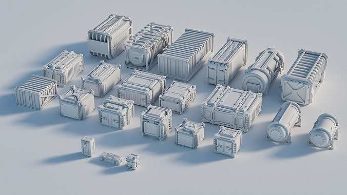 22 Industrial and Military Prop Collection 3D model