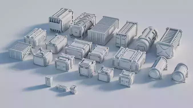 22 Industrial and Military Prop Collection