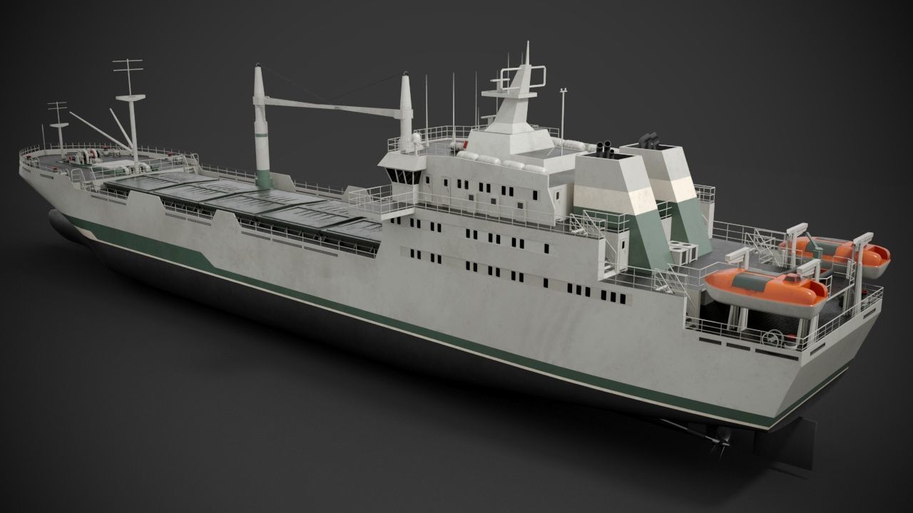 Bulk carrier 3D model_10