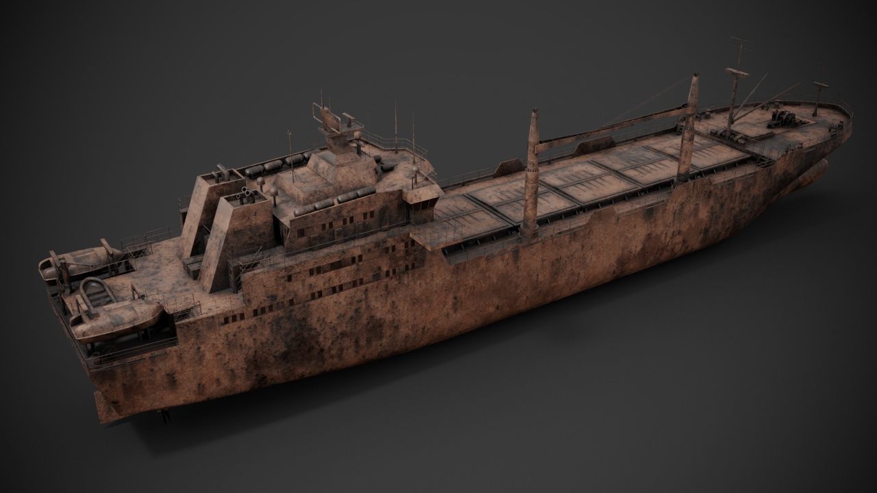 Bulk carrier 3D model_17