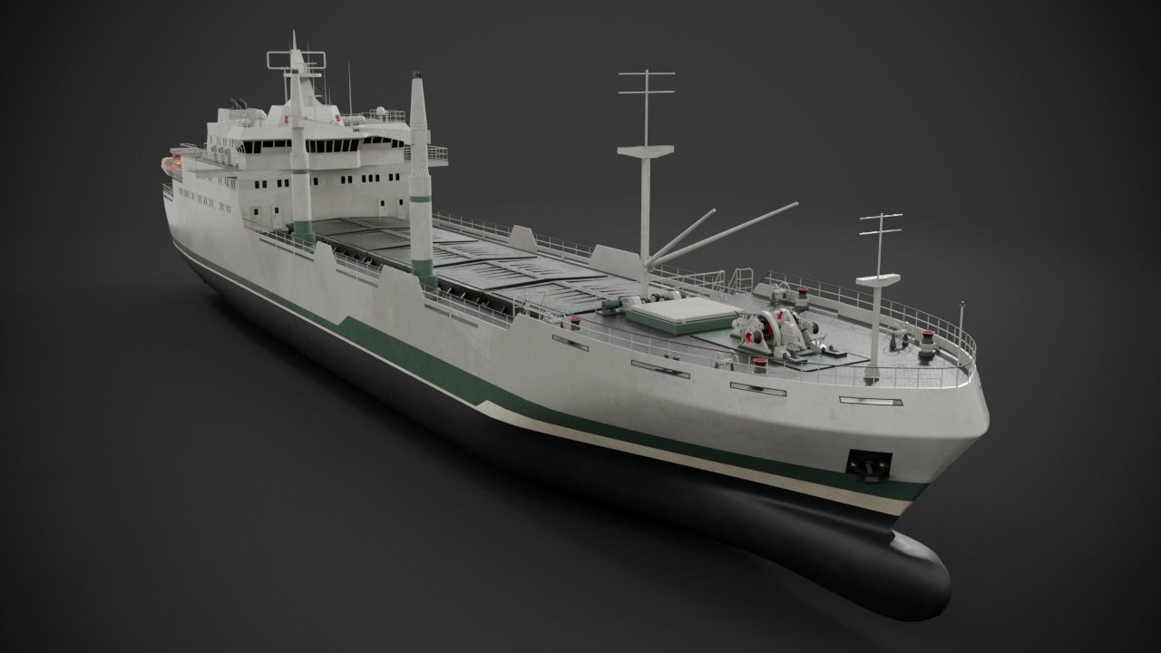 Bulk carrier 3D model_4