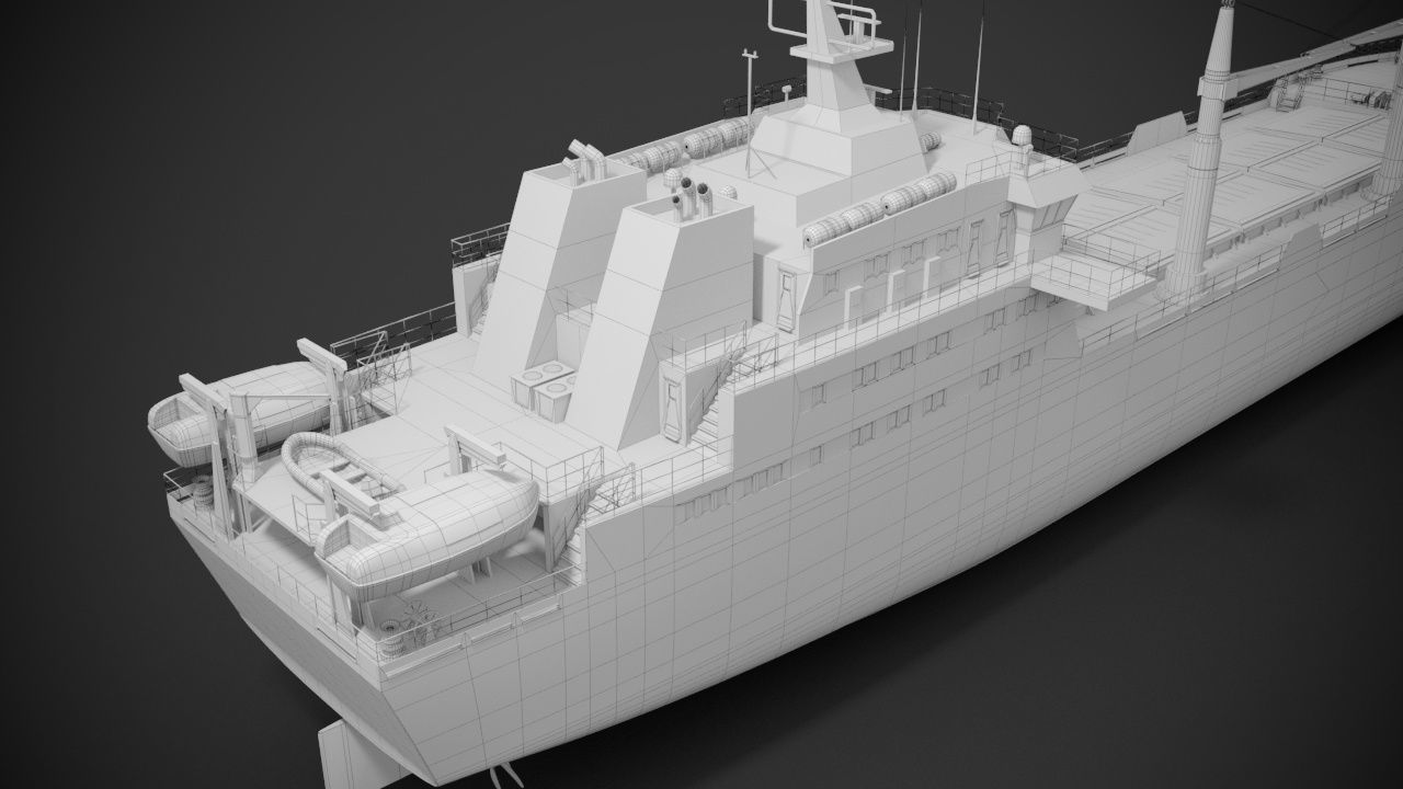 Bulk carrier 3D model_19