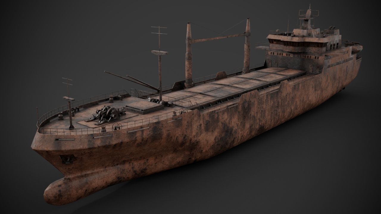 Bulk carrier 3D model_15