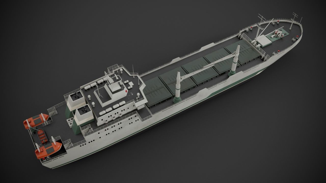 Bulk carrier 3D model_13