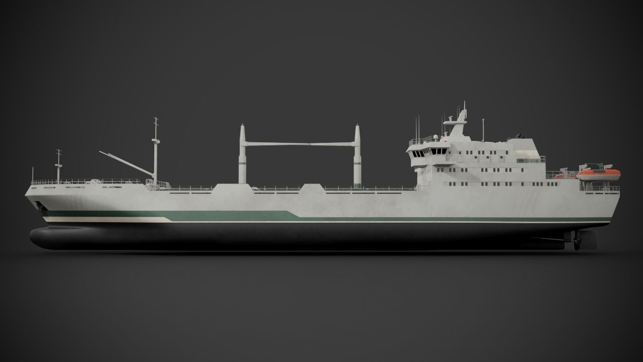Bulk carrier 3D model_9