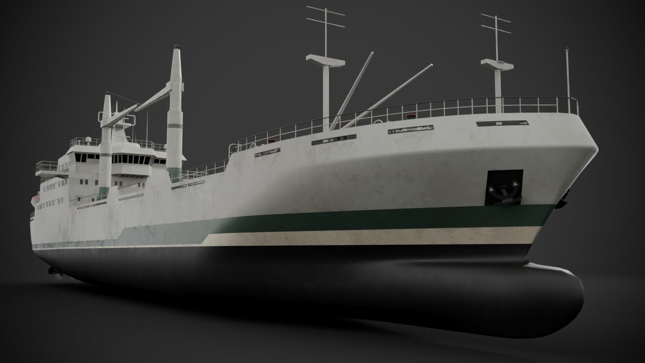 Bulk carrier 3D model_5