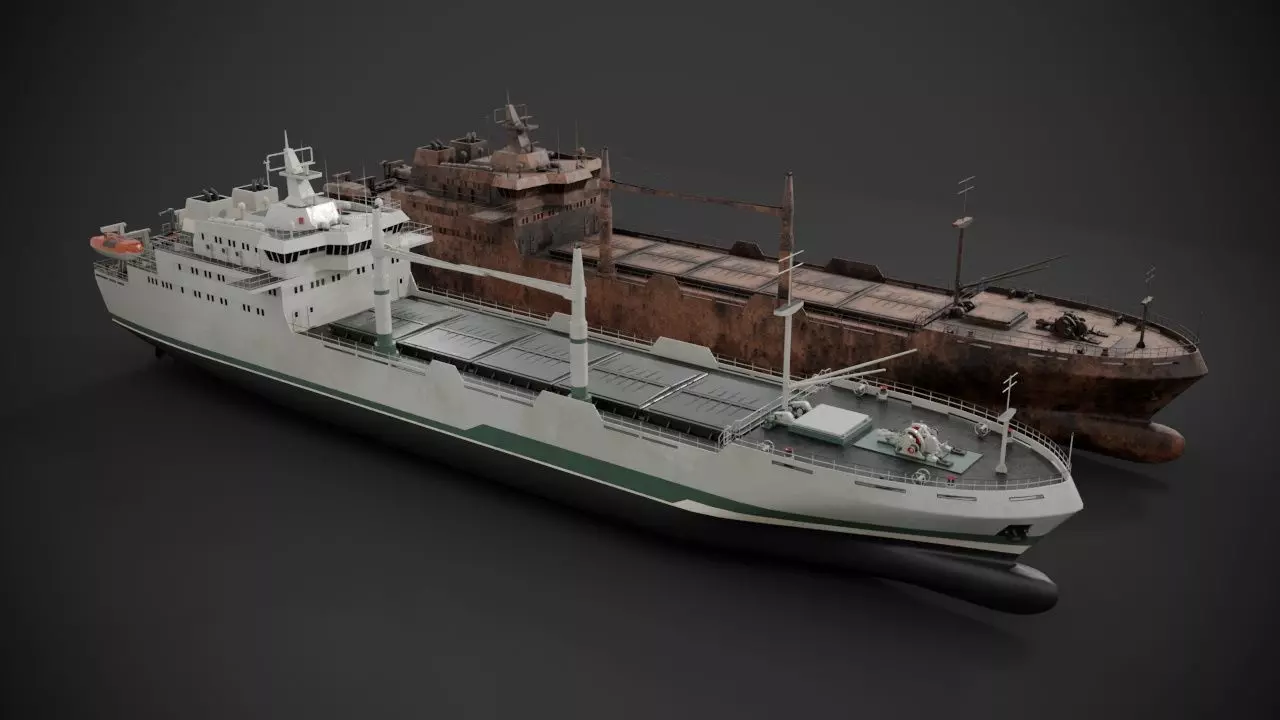 Bulk carrier 3D model_0