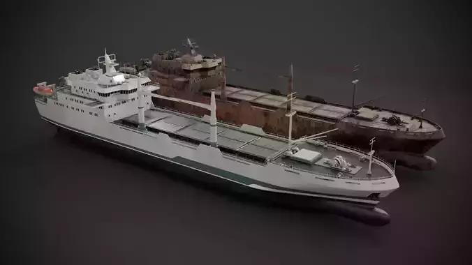 Bulk carrier 3D model