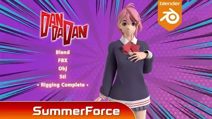 Aira Shiratori - Dandadan 3D model