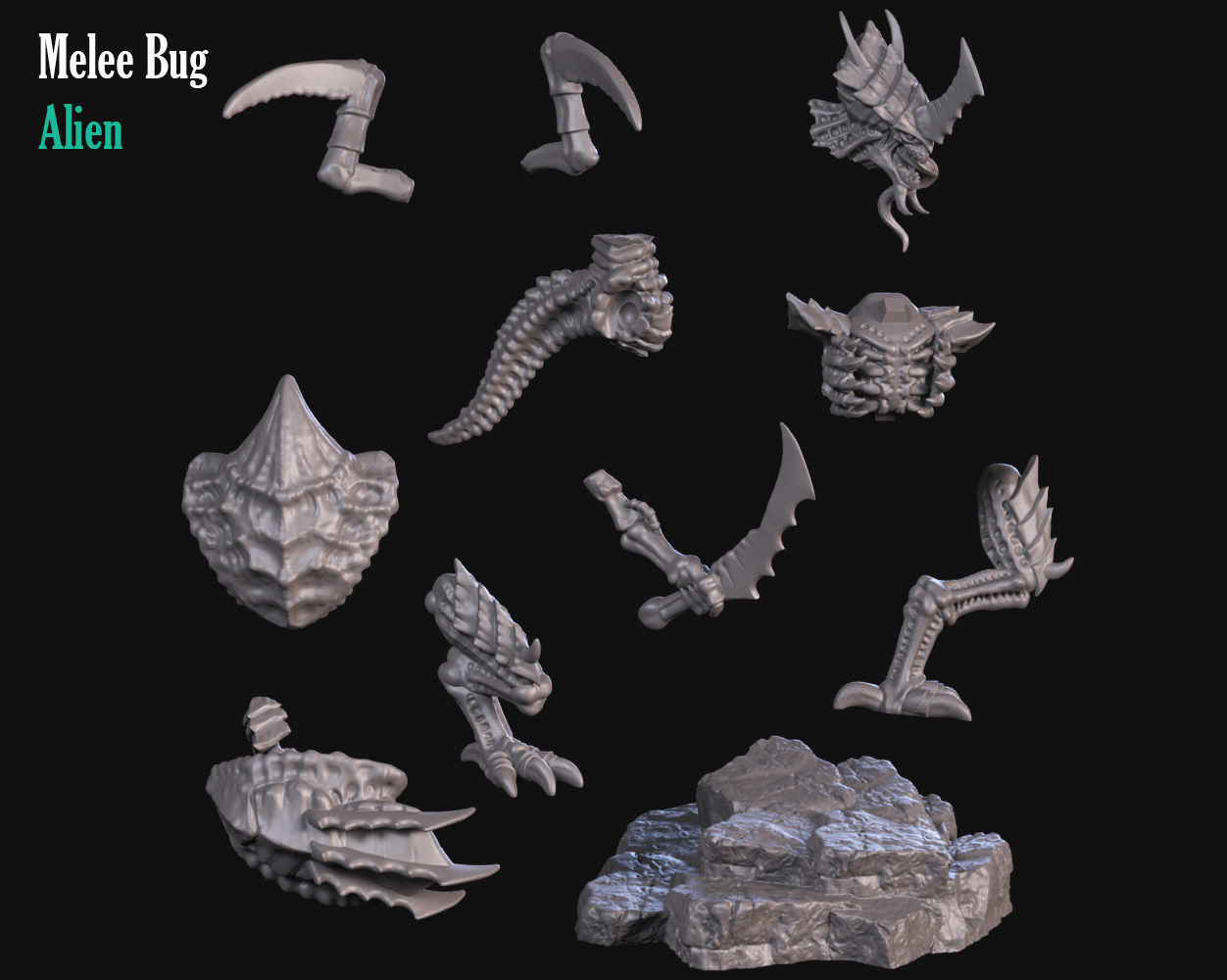 Alien 3D print model_1