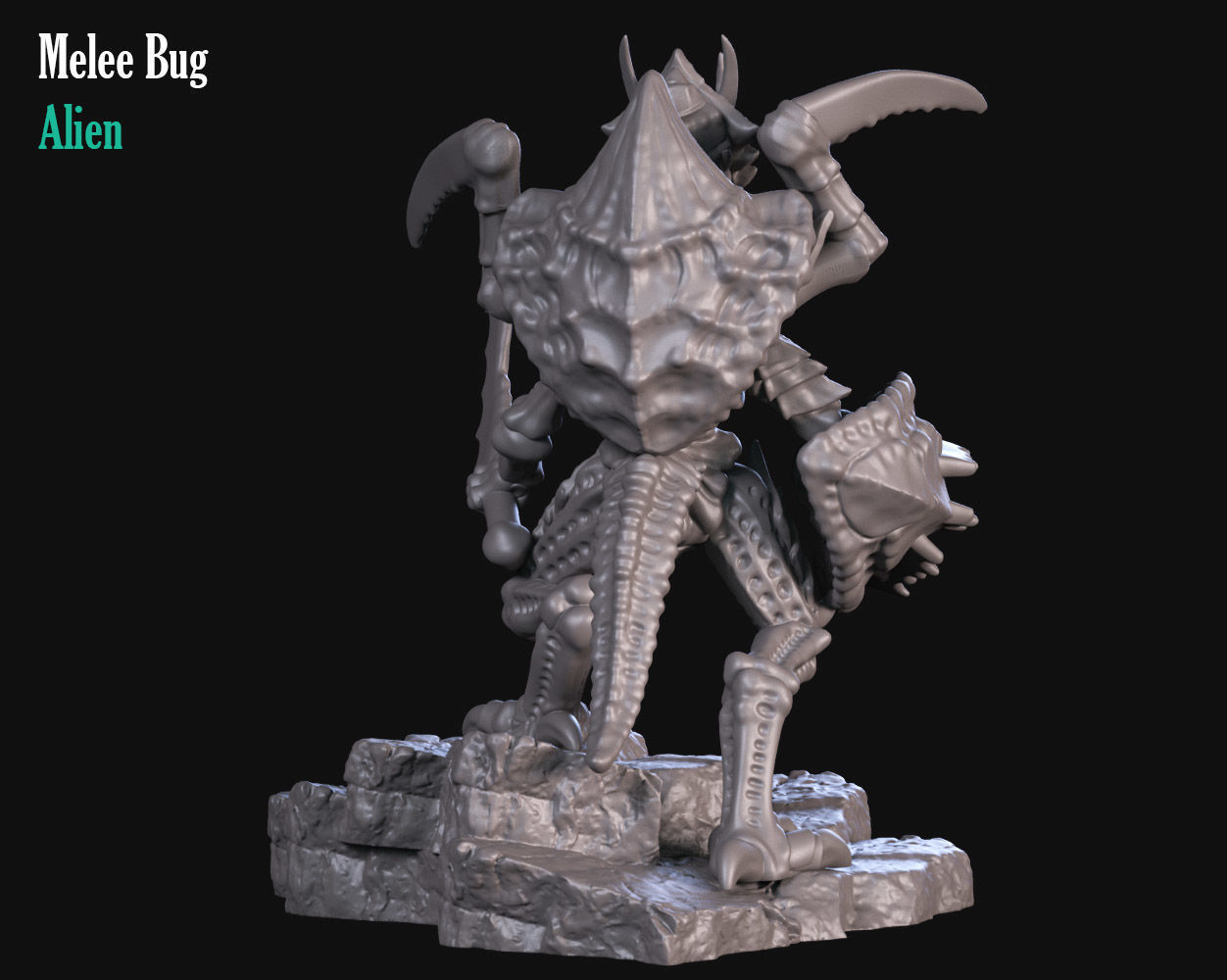 Alien 3D print model_3