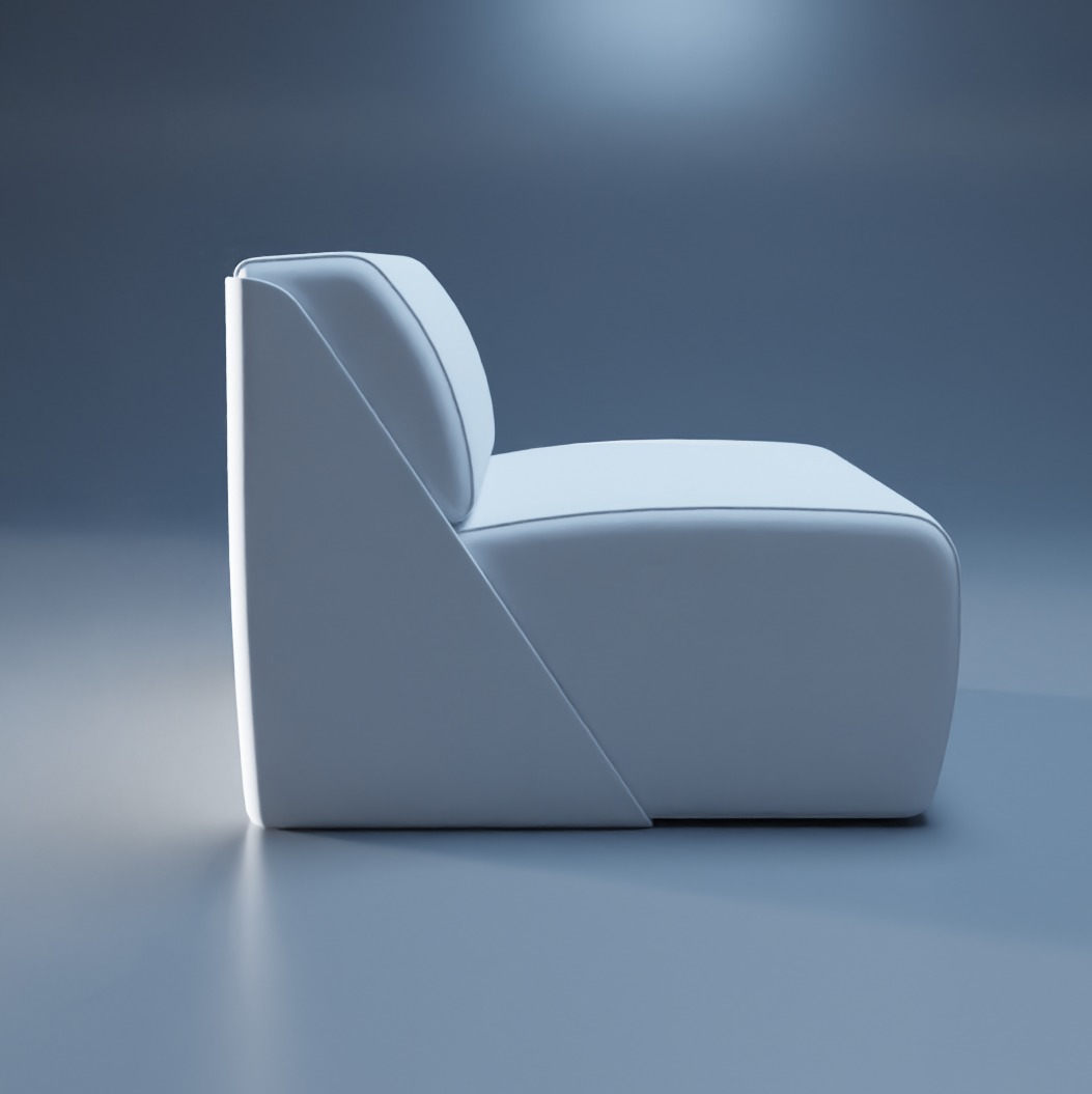 Low-Poly Game-Ready Modern Chair 3D Model Low-poly 3D model_4