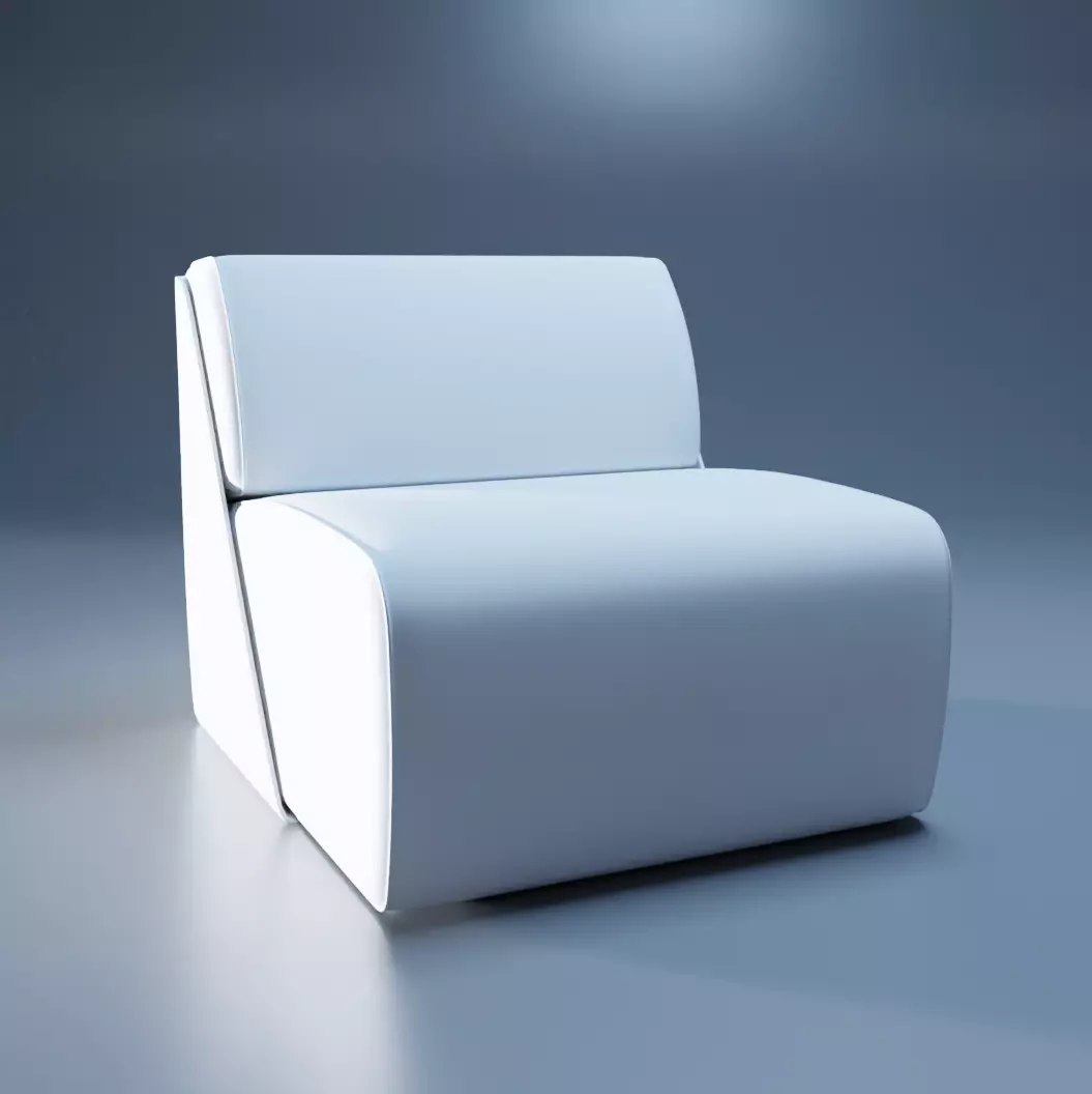 Low-Poly Game-Ready Modern Chair 3D Model Low-poly 3D model_0