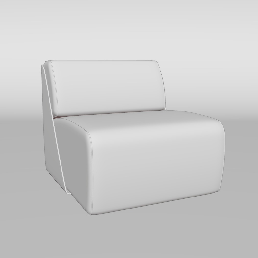 Low-Poly Game-Ready Modern Chair 3D Model Low-poly 3D model_1