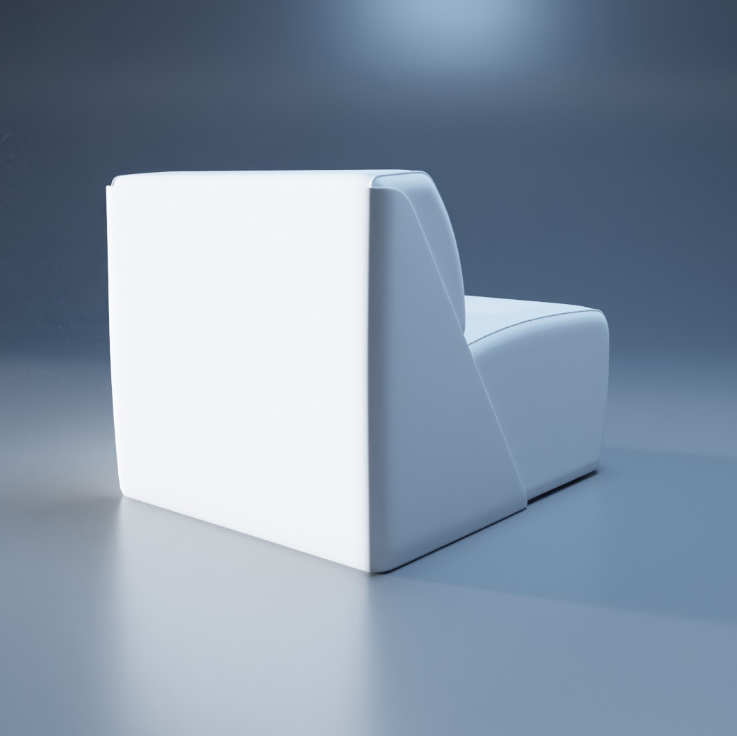 Low-Poly Game-Ready Modern Chair 3D Model Low-poly 3D model_3
