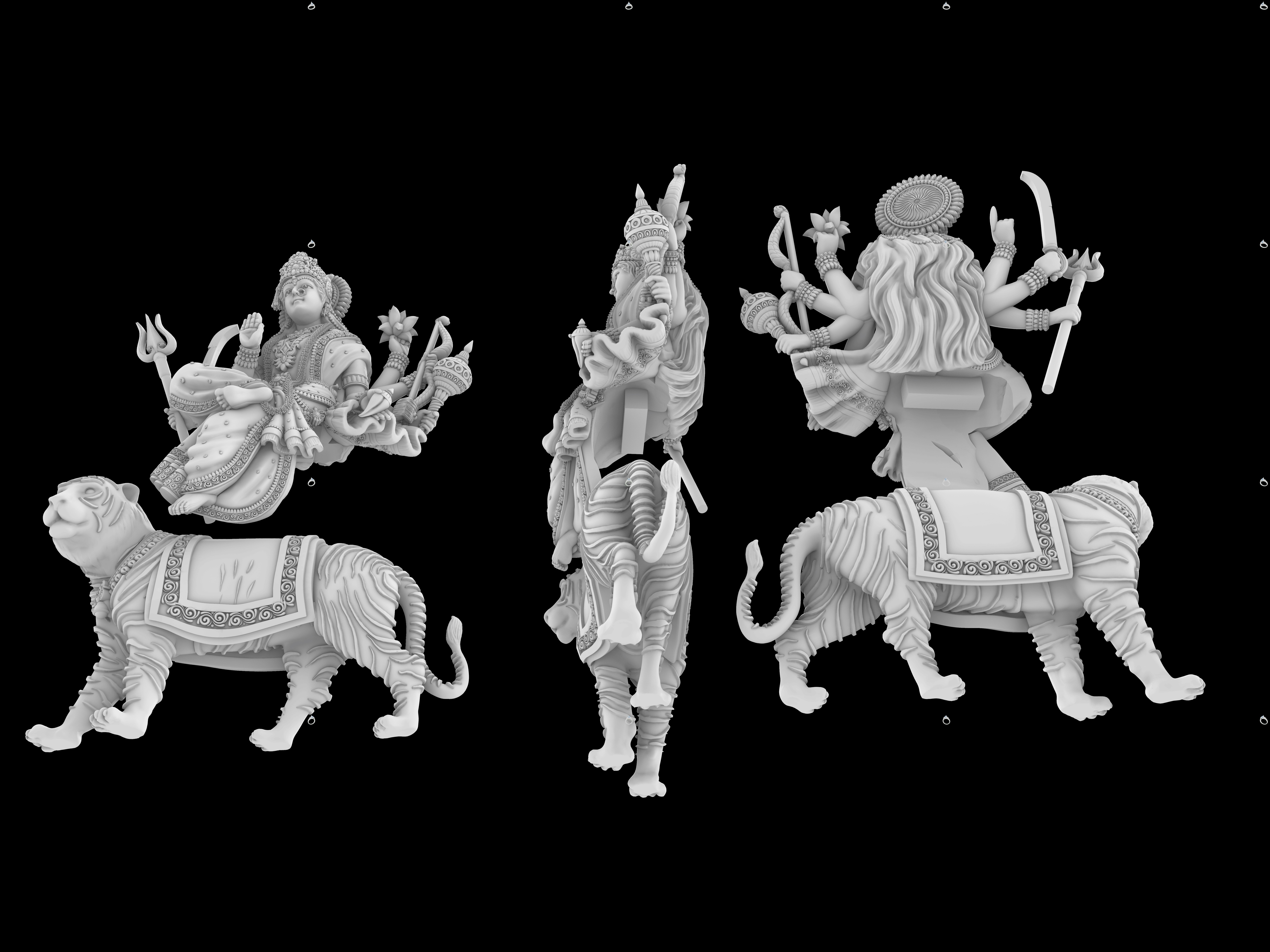 Durga Devi  3D print model_3