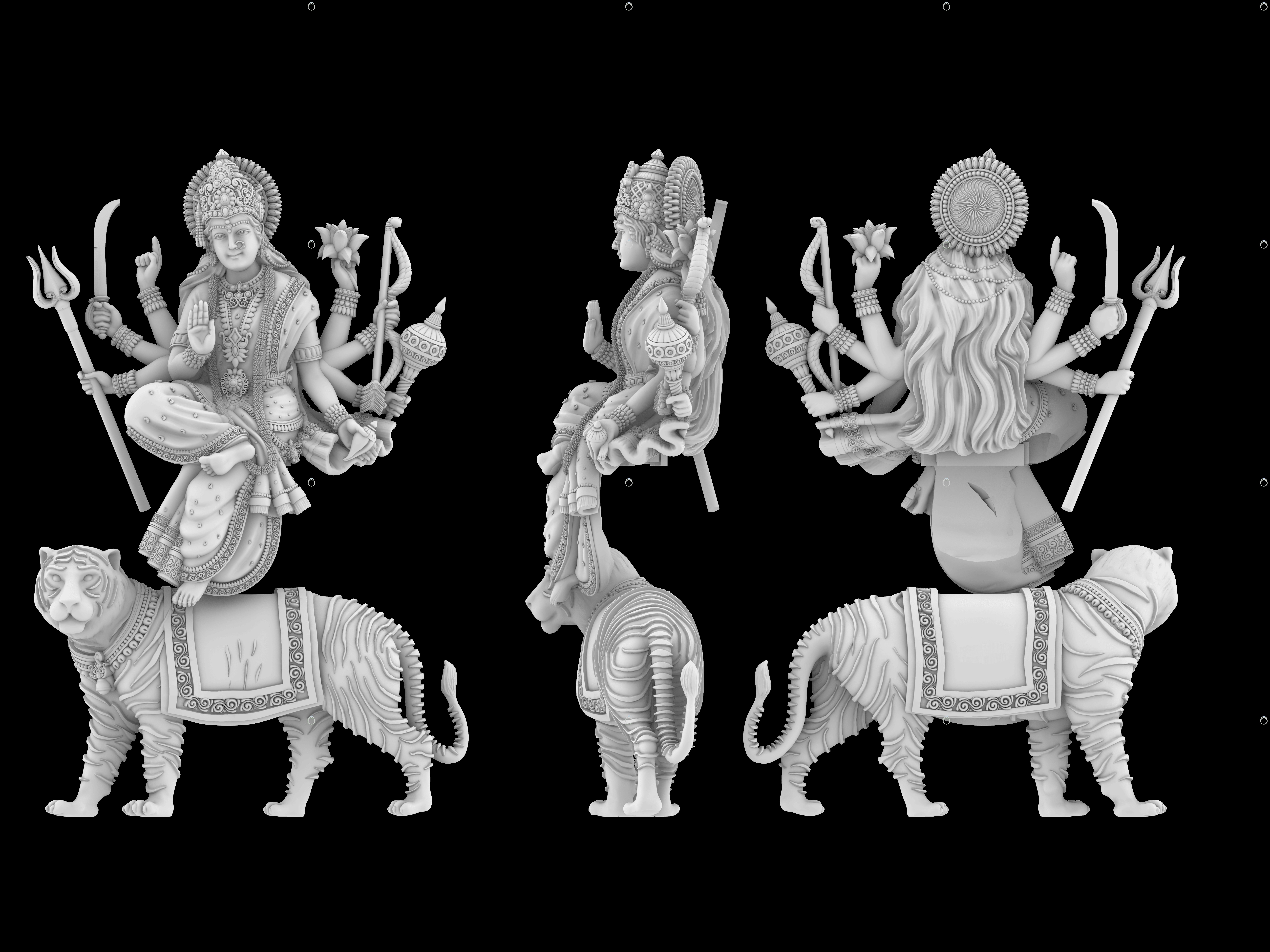 Durga Devi  3D print model_2