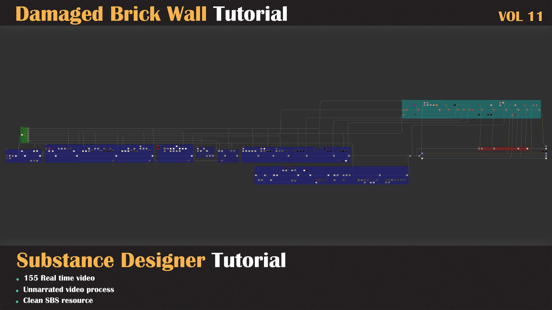 Damaged Brick Wall Tutorial - VOL 11 3D model_7