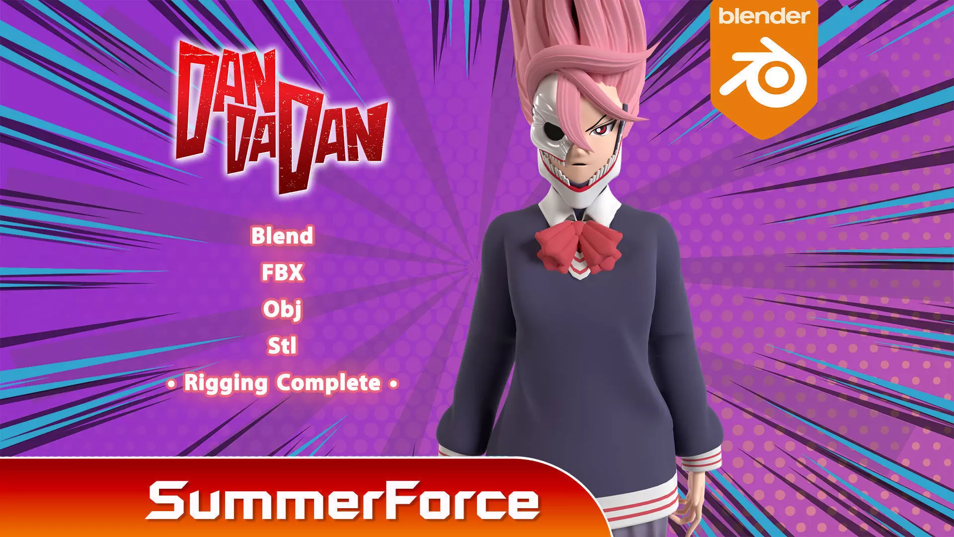 Aira Acrobatic Silky Powers - Dandadan 3D model_0