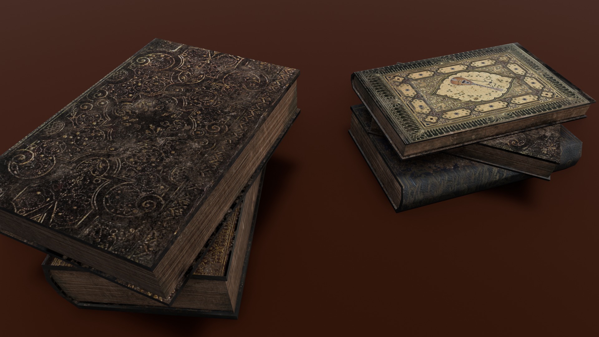 Books 3D Model Low-poly 3D model_11