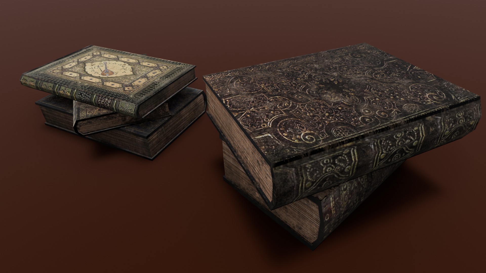Books 3D Model Low-poly 3D model_16