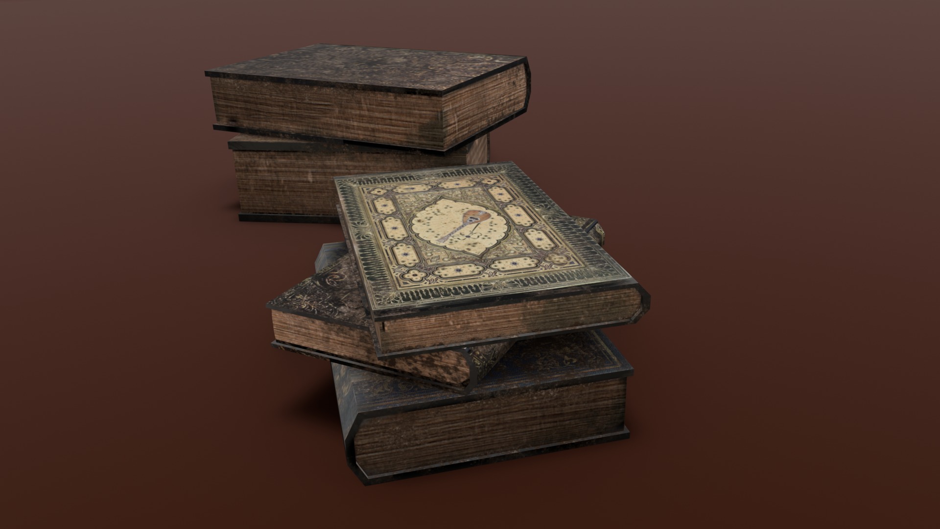 Books 3D Model Low-poly 3D model_19