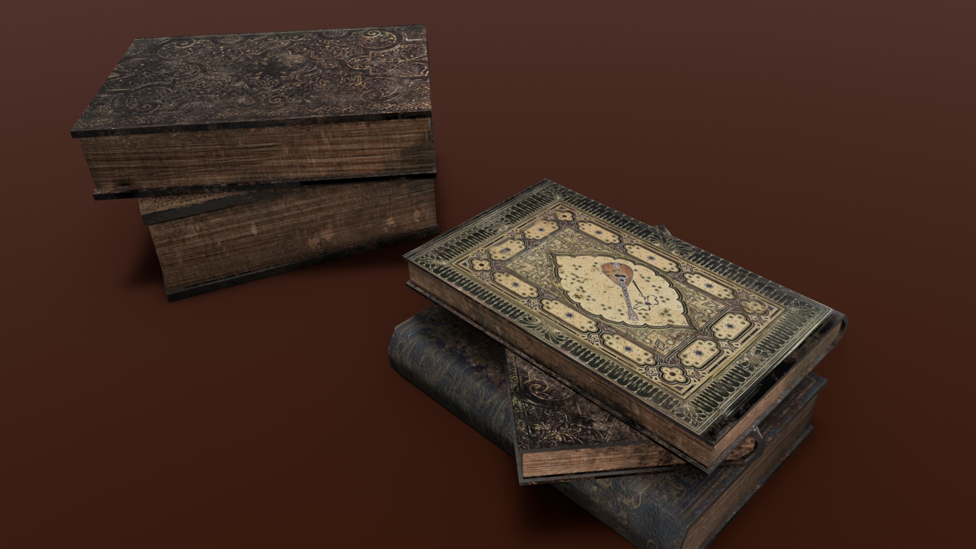 Books 3D Model Low-poly 3D model_18