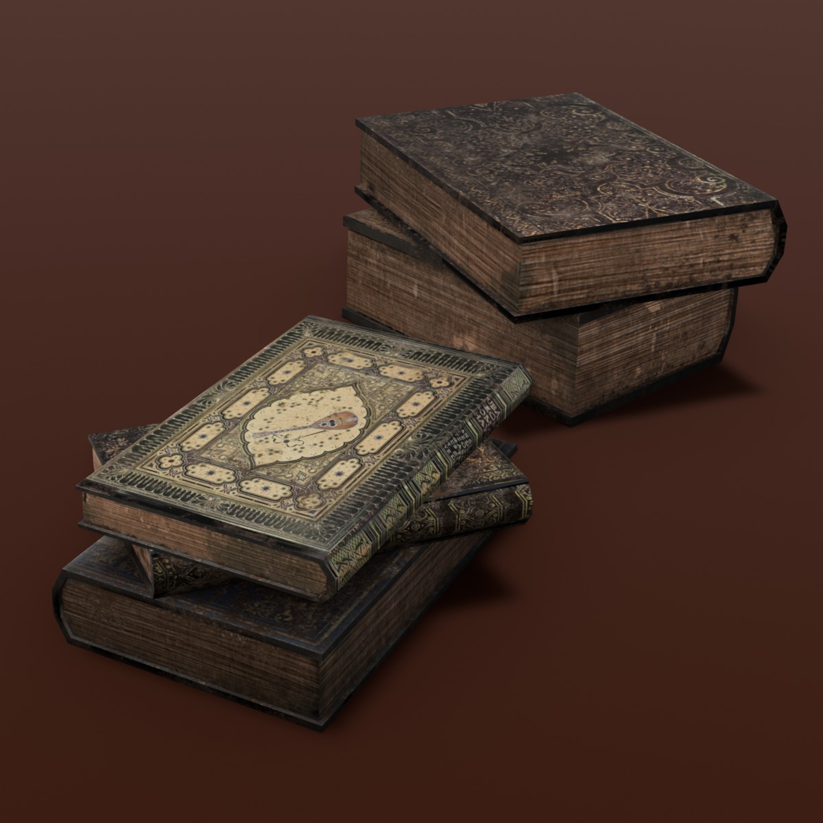 Books 3D Model Low-poly 3D model_8